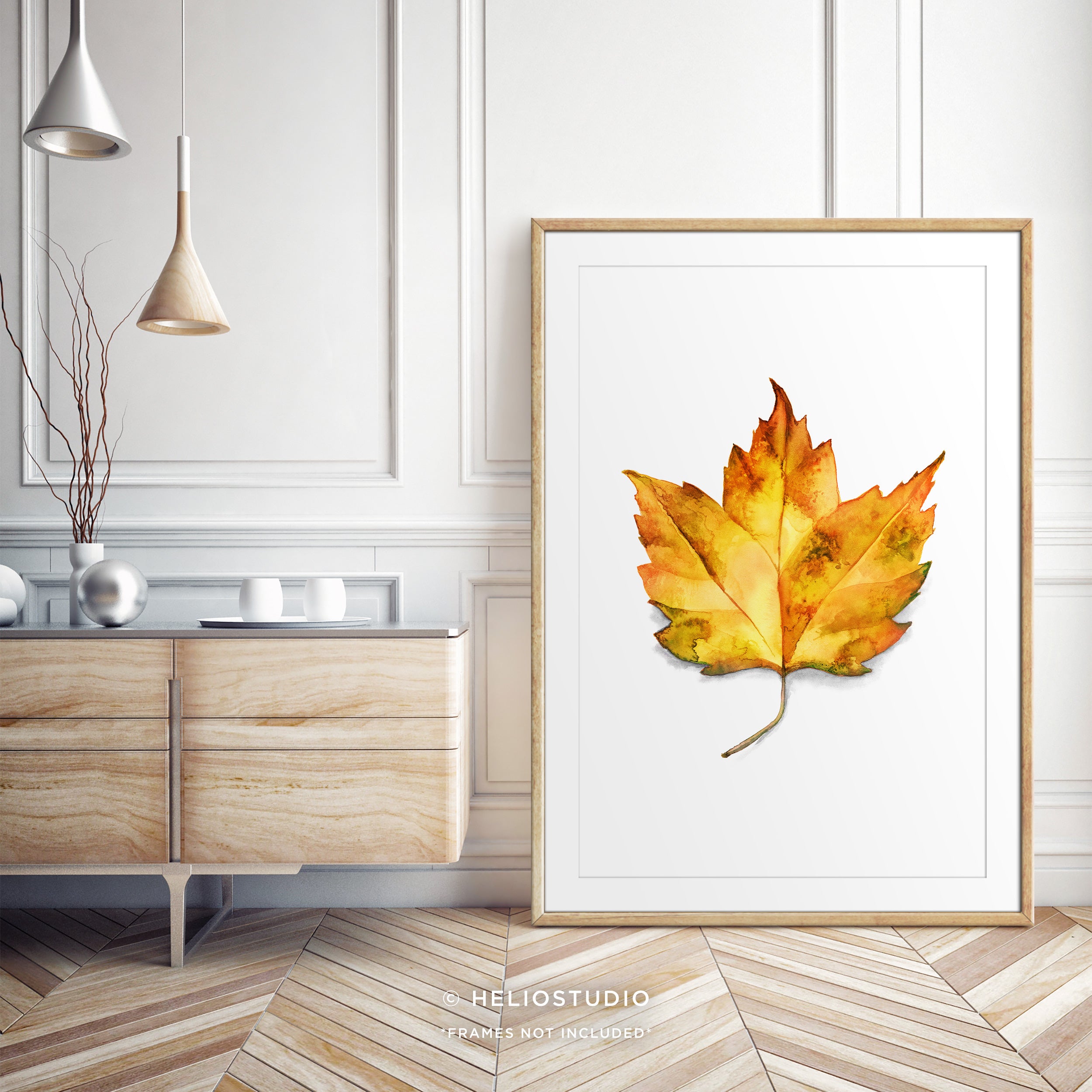 Golden Fall Leaf – Art Print