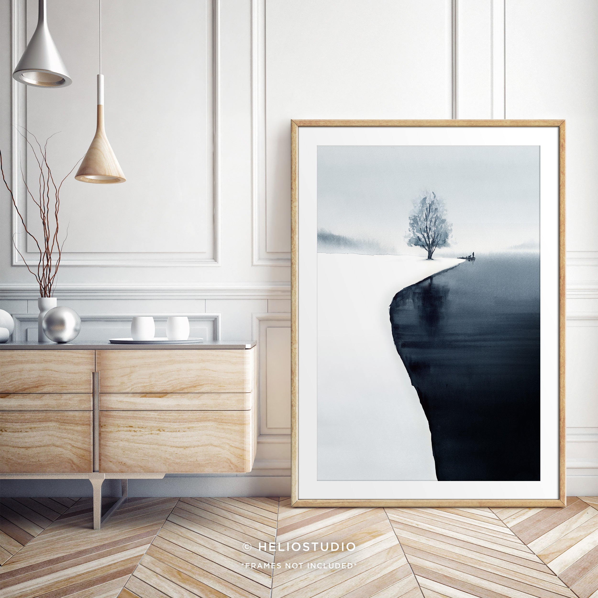 Winter Lake Walkies – Art Print