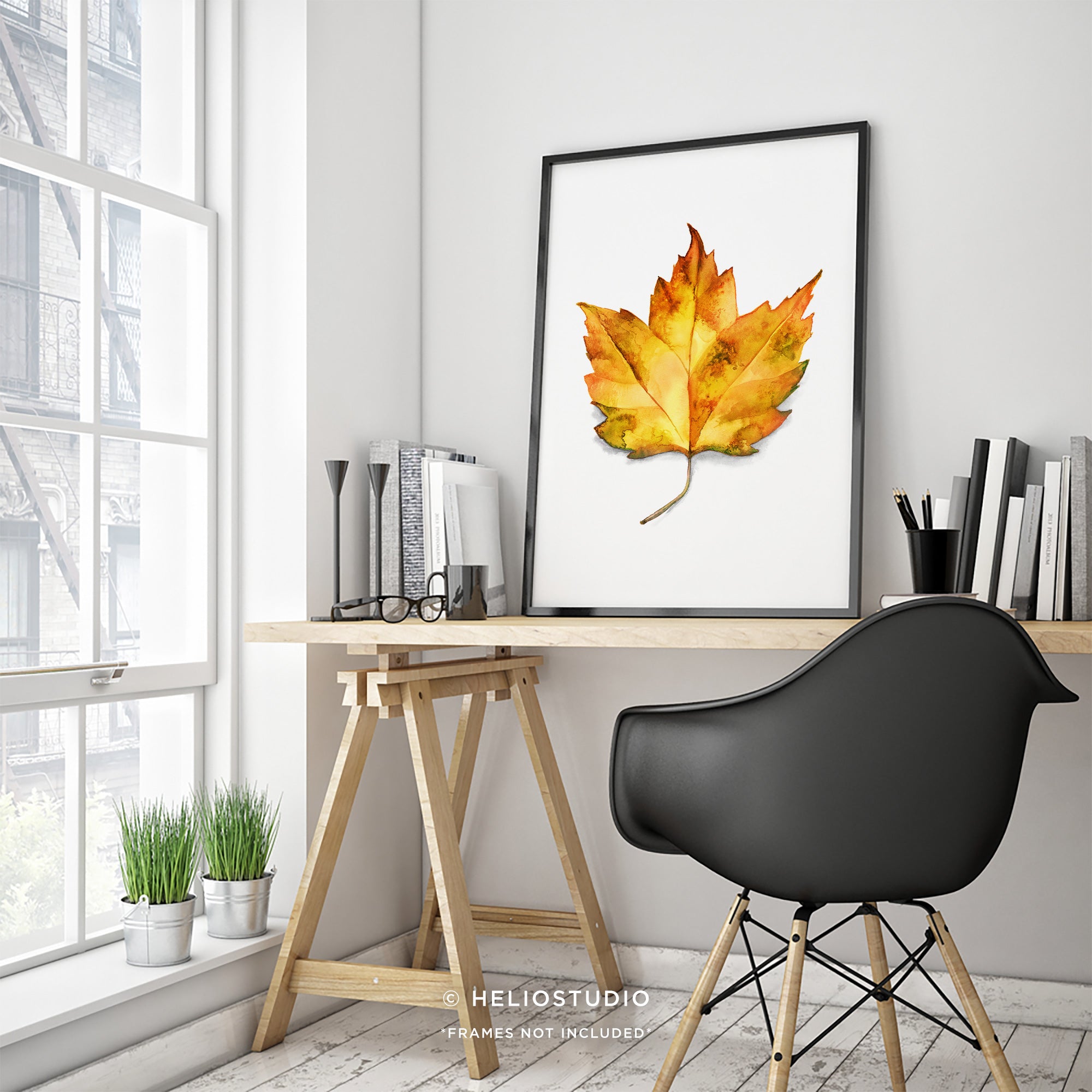 Golden Fall Leaf – Art Print