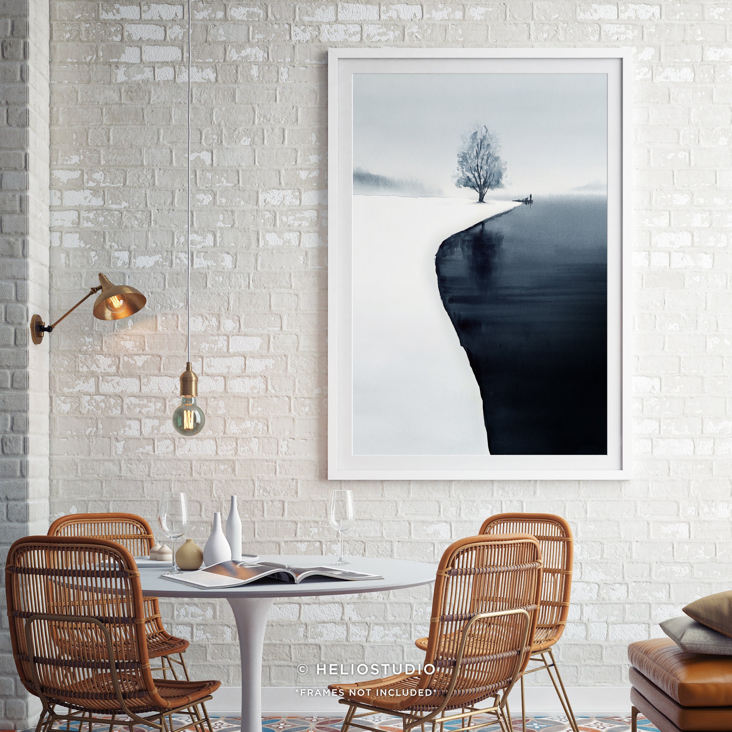 Winter Lake Walkies – Art Print