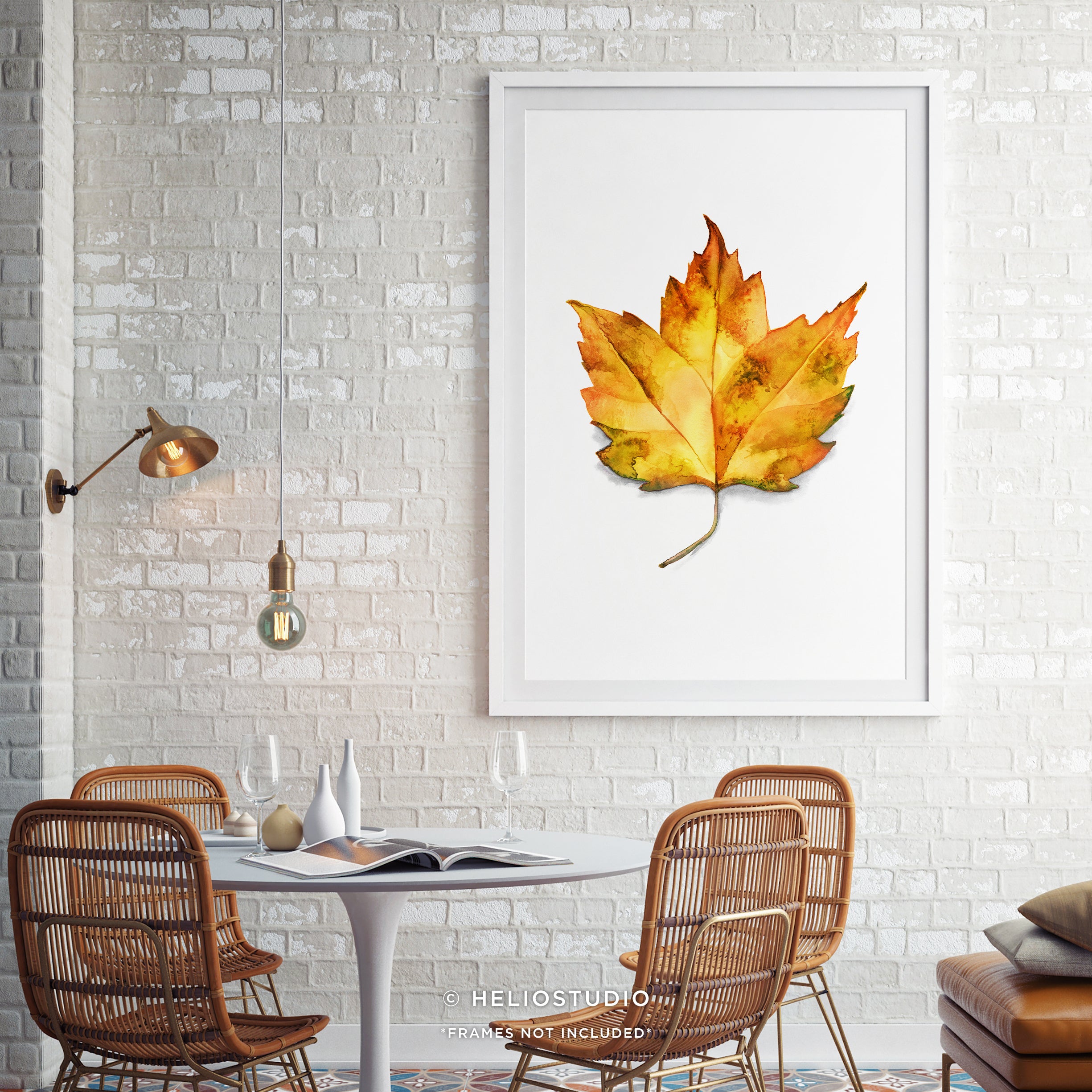 Golden Fall Leaf – Art Print