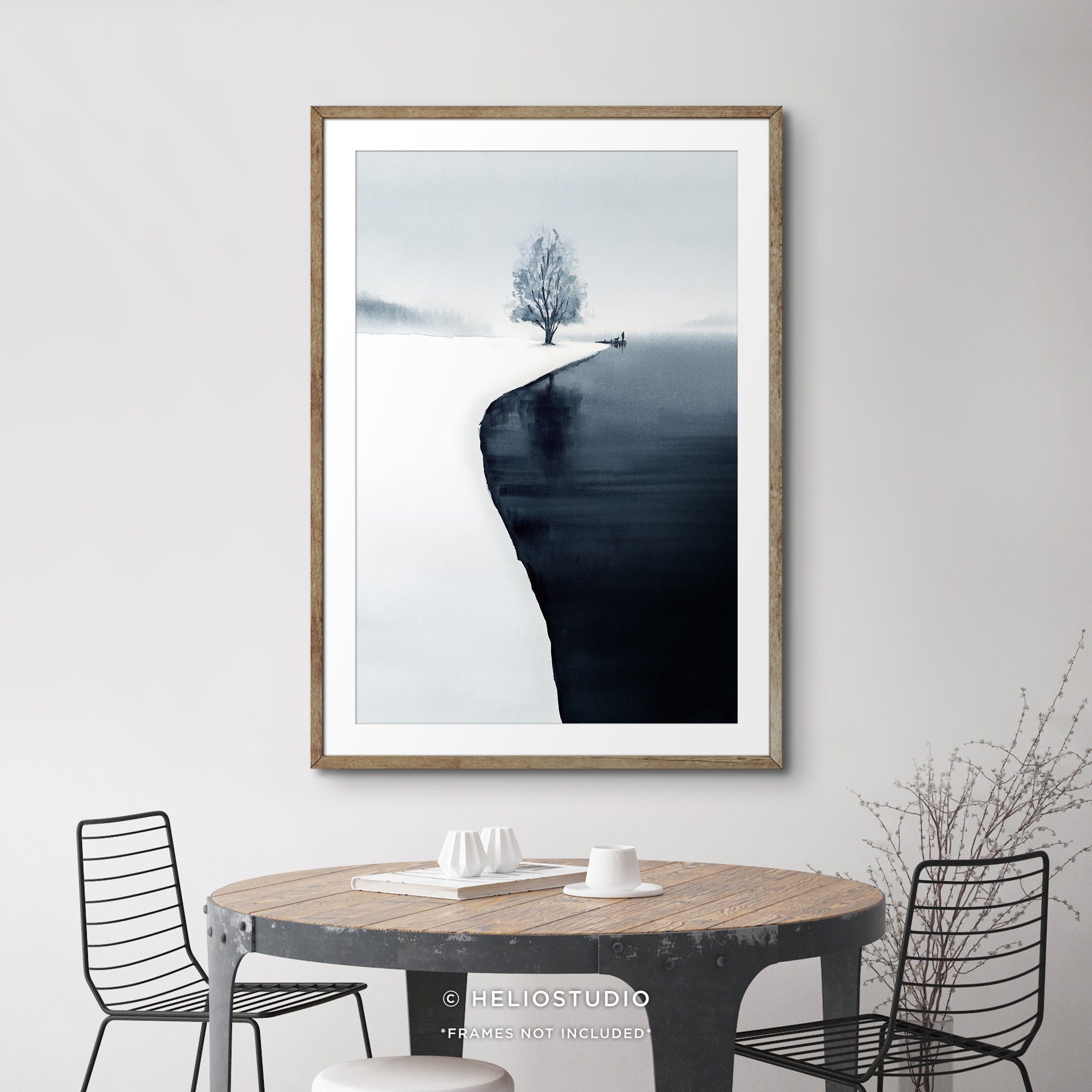 Winter Lake Walkies – Art Print