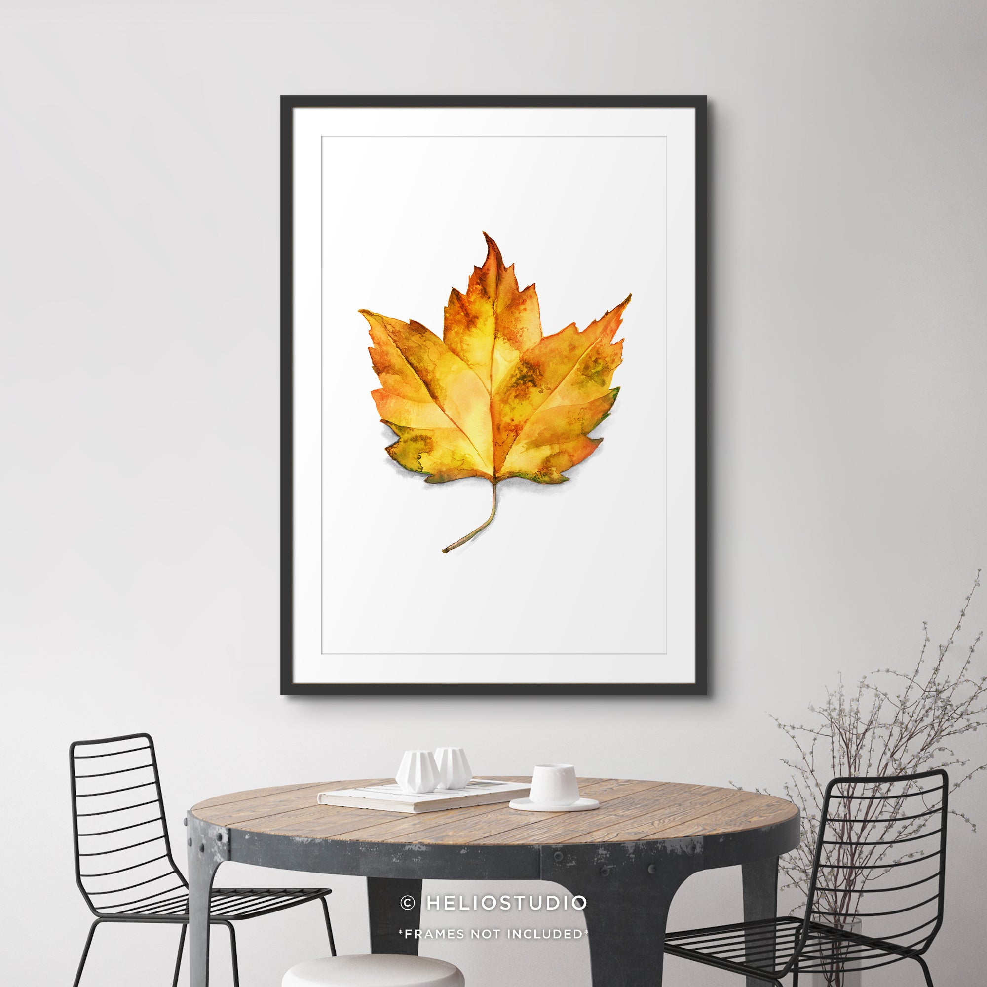 Golden Fall Leaf – Art Print