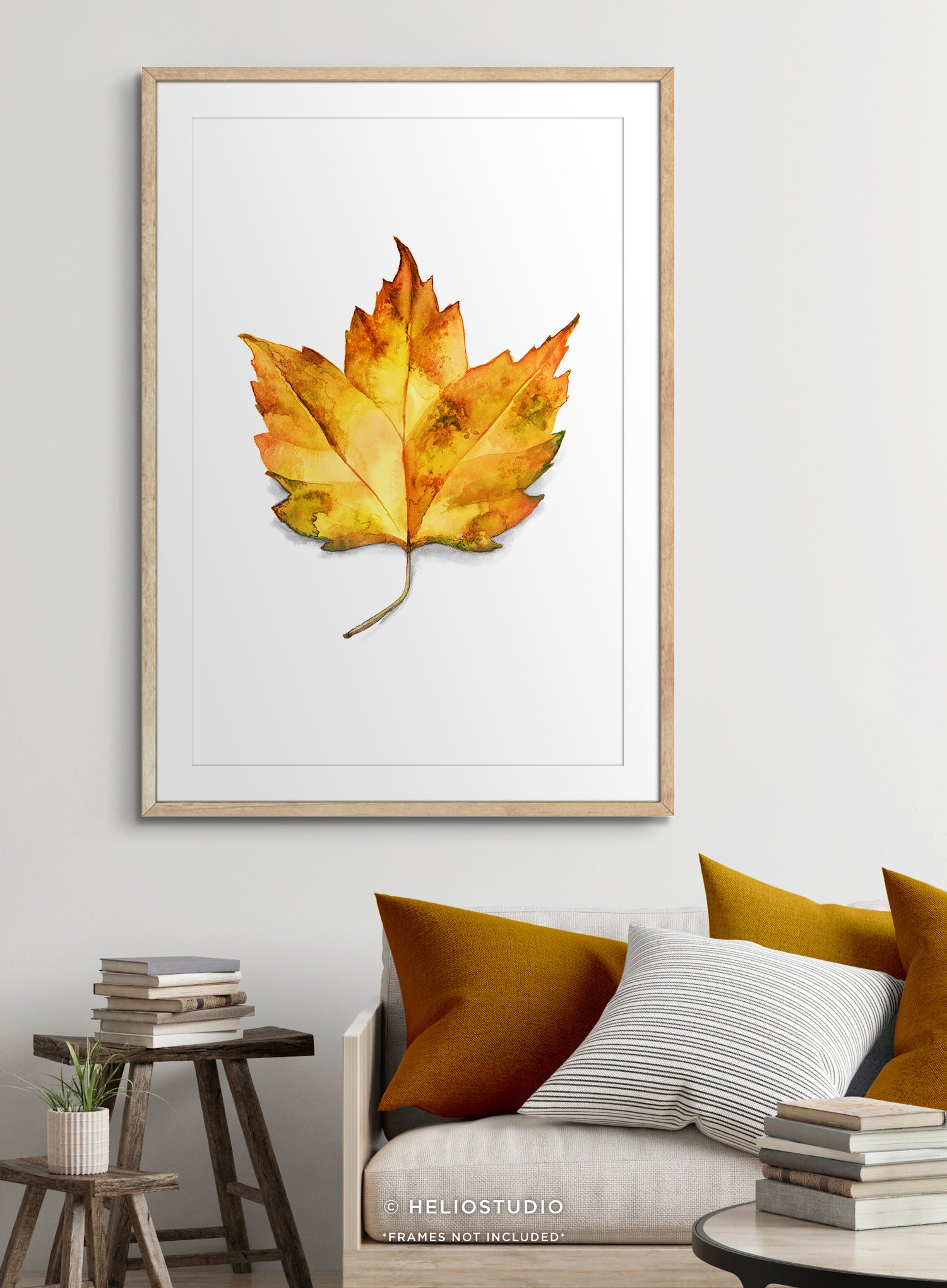 Golden Fall Leaf – Art Print