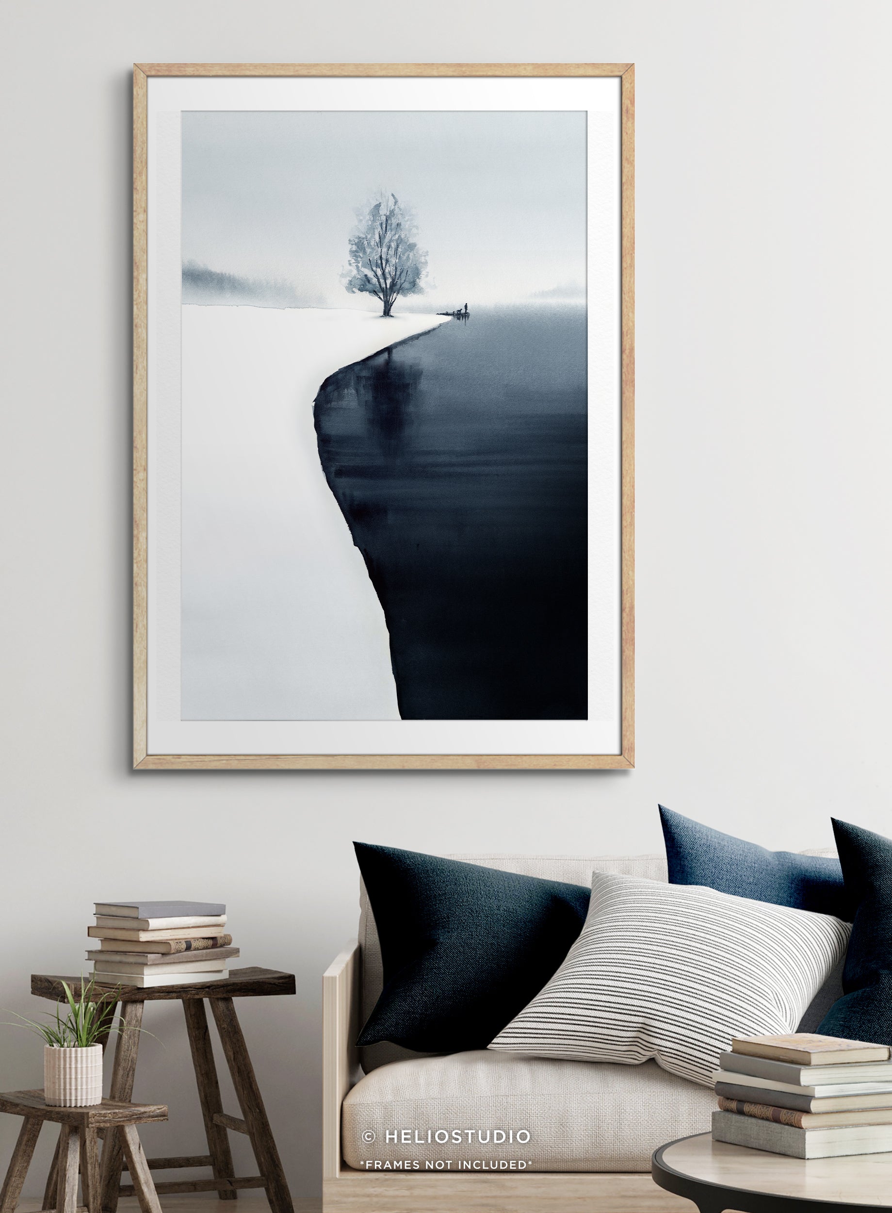 Winter Lake Walkies – Art Print