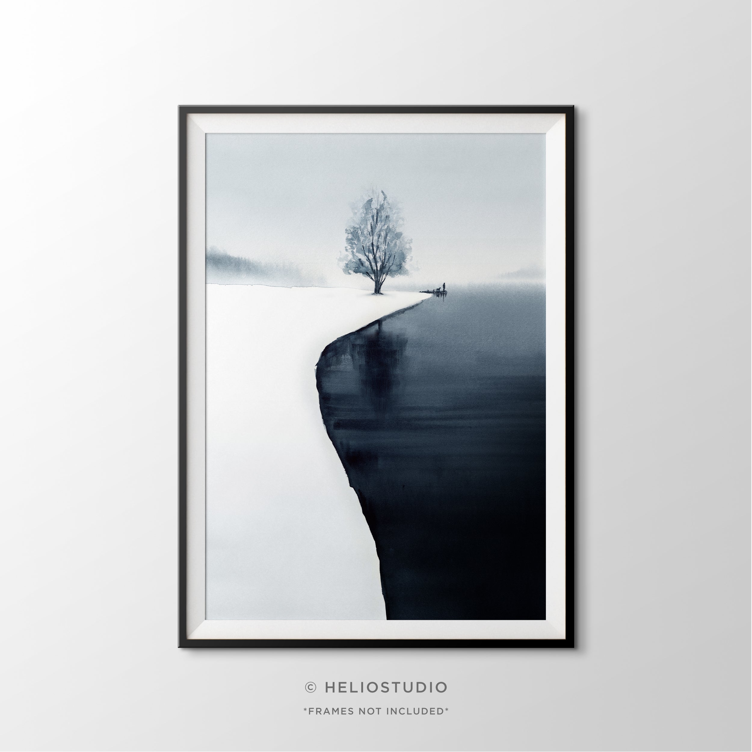 Winter Lake Walkies – Art Print