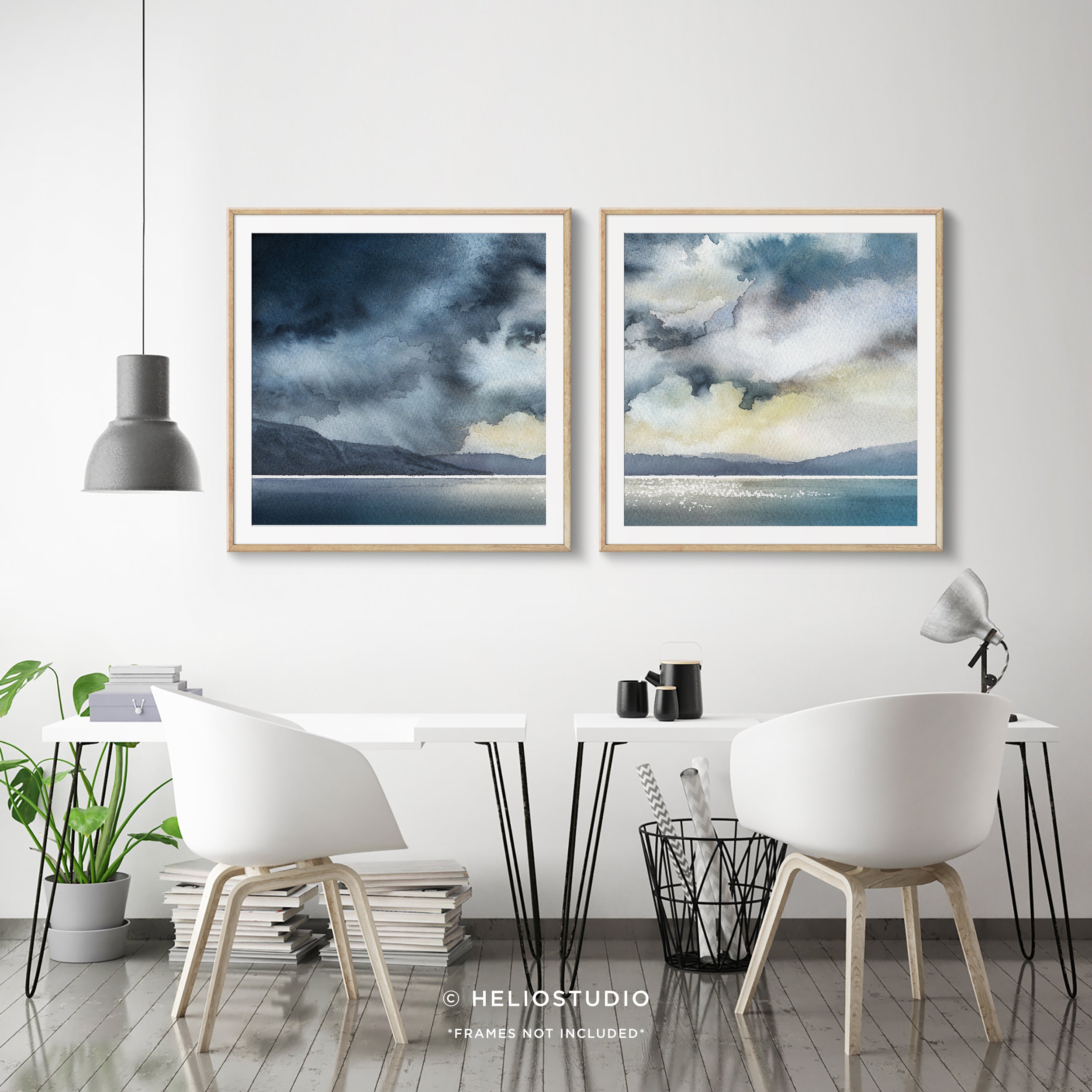 Stormy Coastal Cloudscape – Two Piece Art Print