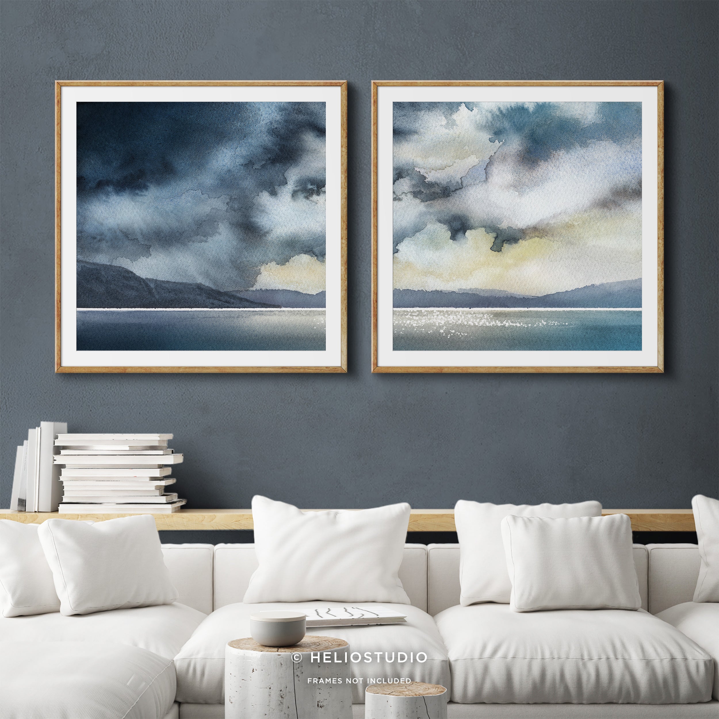 Stormy Coastal Cloudscape – Two Piece Art Print