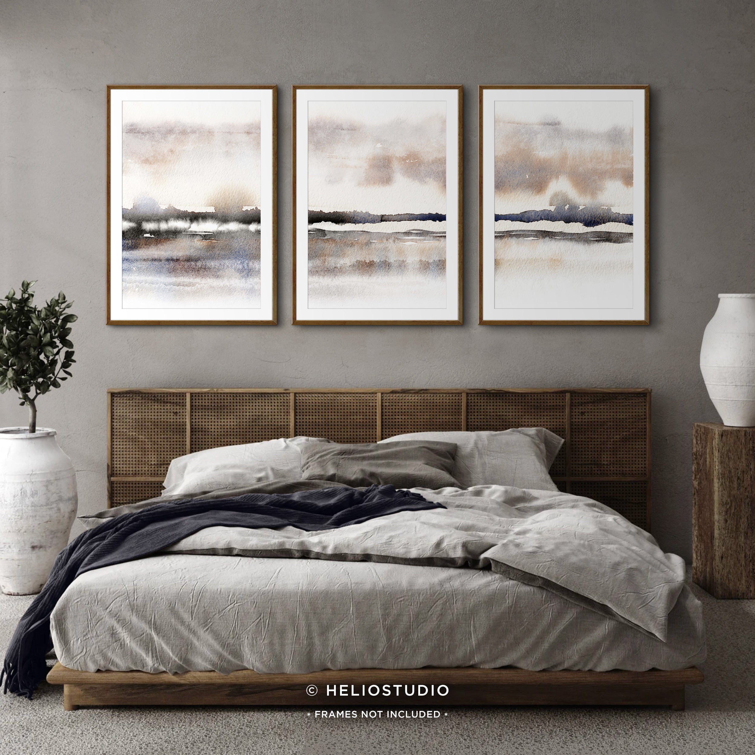Abstract Winter Savannah – Three Piece Wall Art