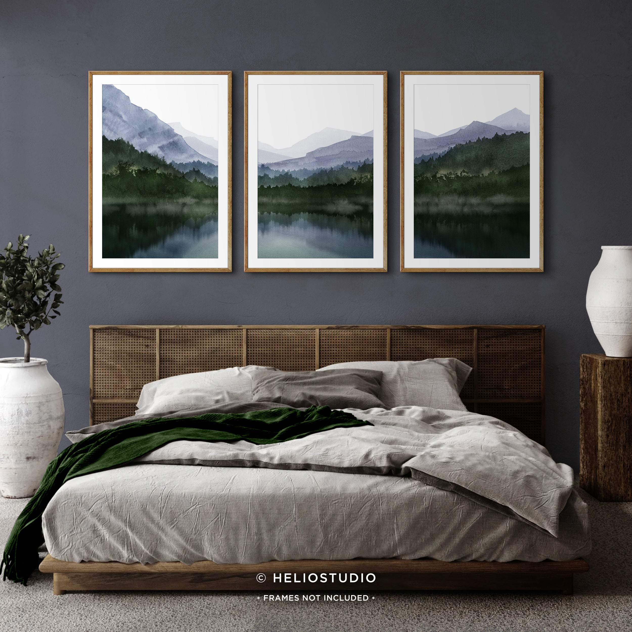 Mountain Lake Reflection – Three Piece Art Print