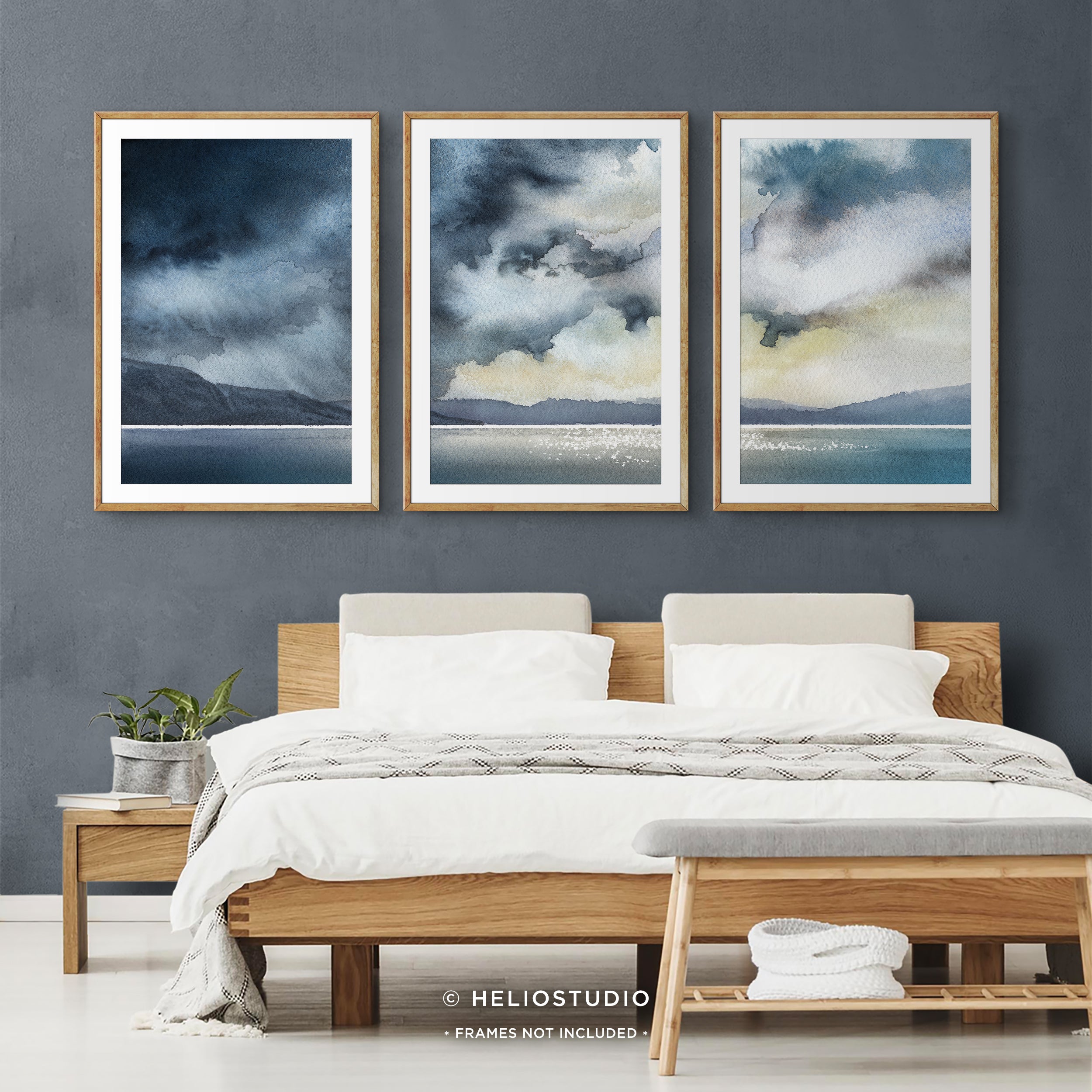 Stormy Coastal Cloudscape – Three Piece Wall Art