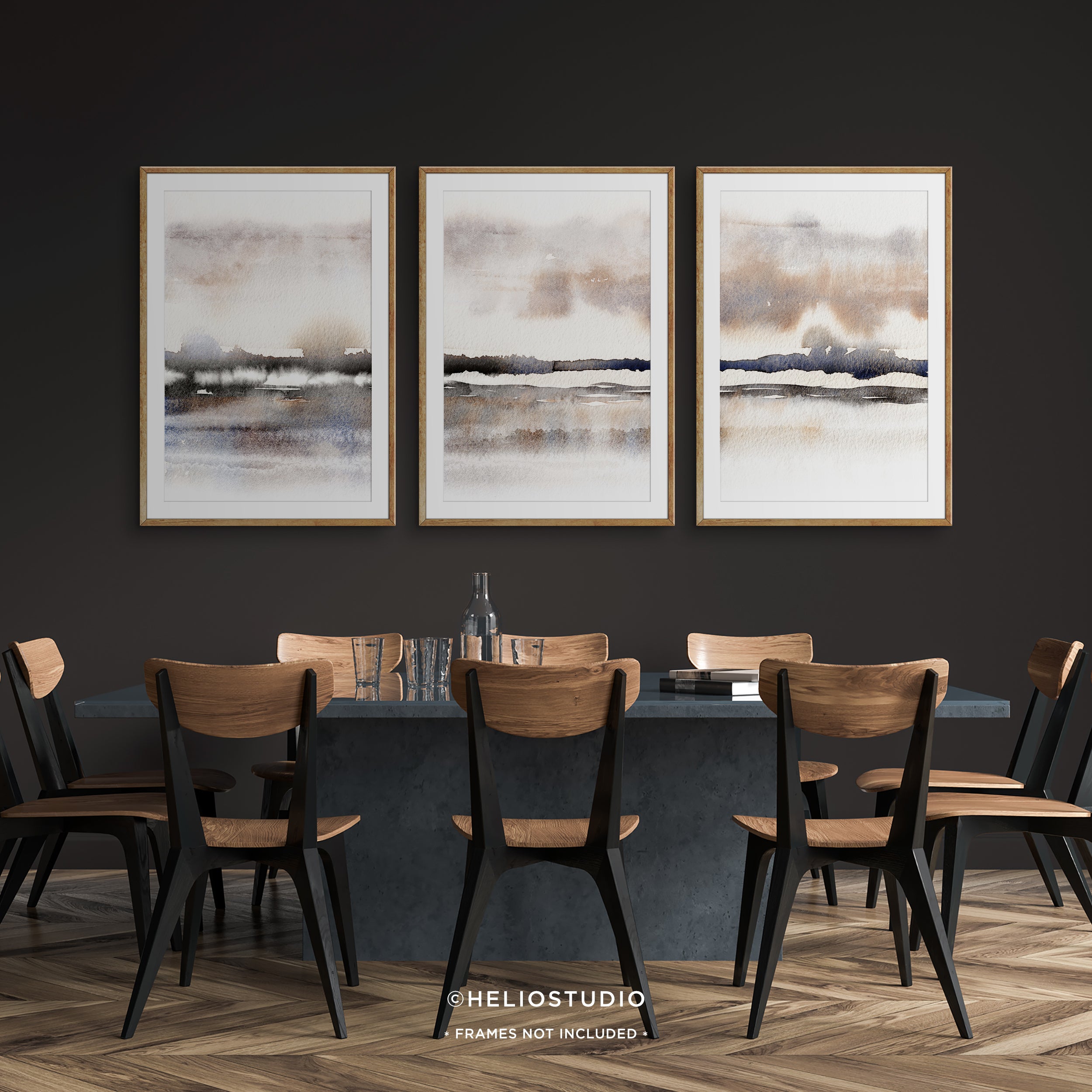 Abstract Winter Savannah – Three Piece Wall Art