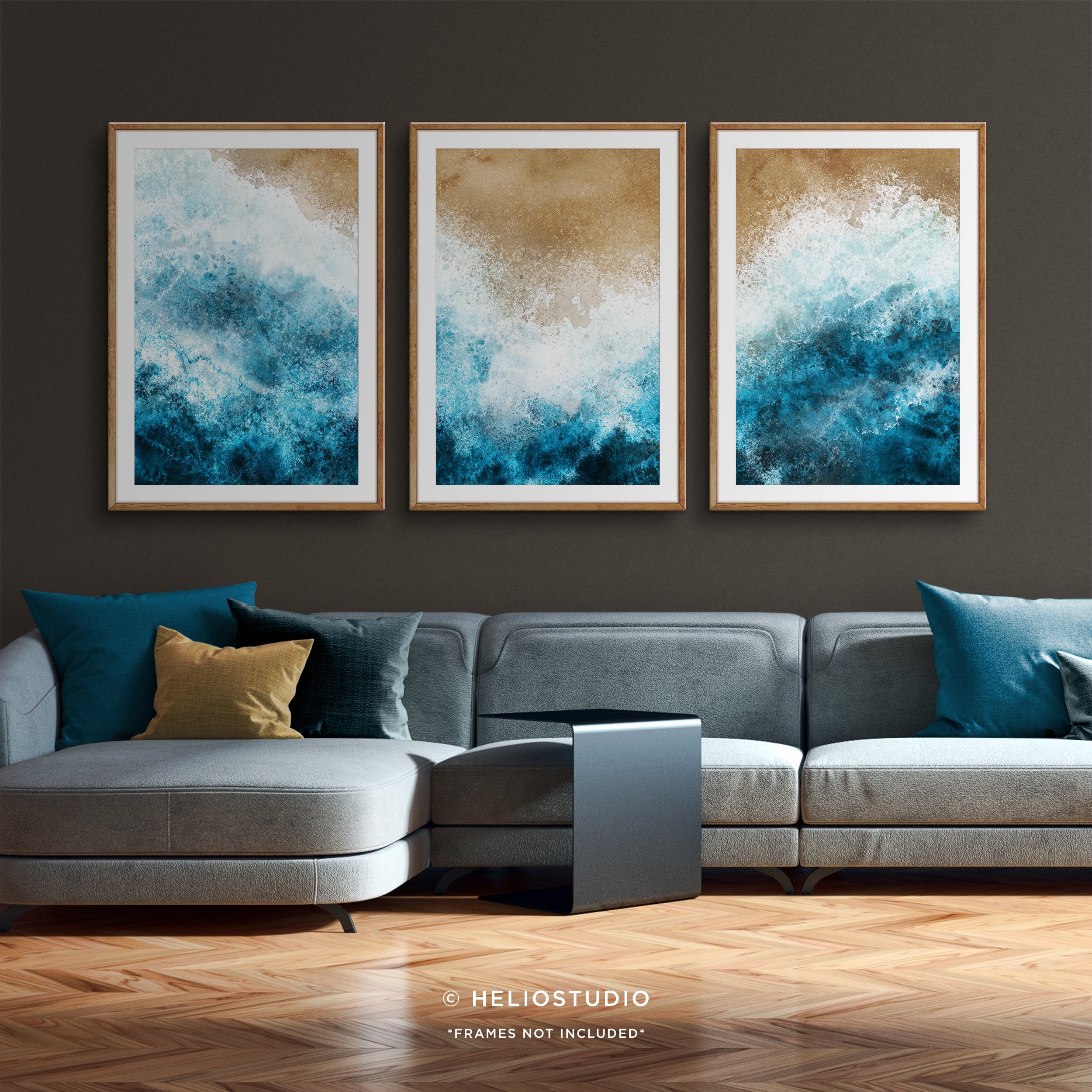 Birds Eye Beach Wave – Three Piece Art Print