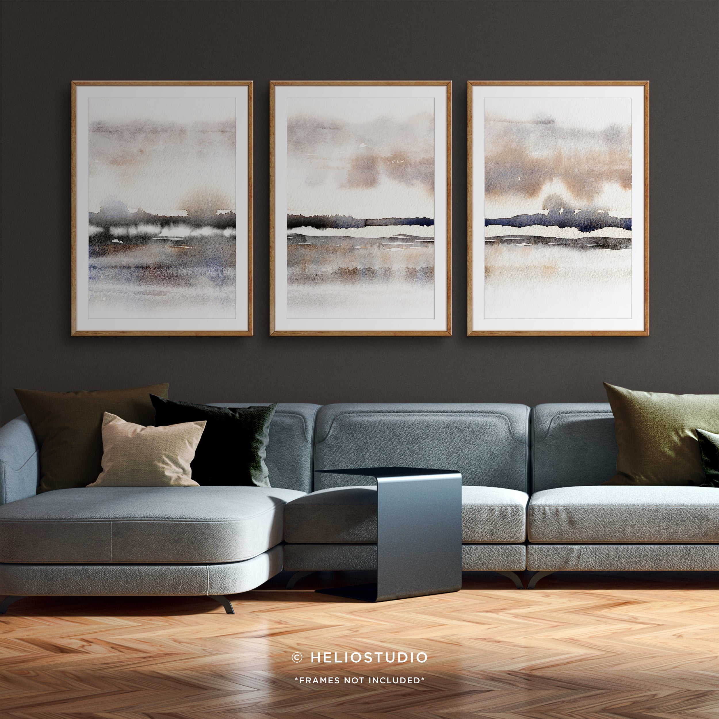 Abstract Winter Savannah – Three Piece Wall Art
