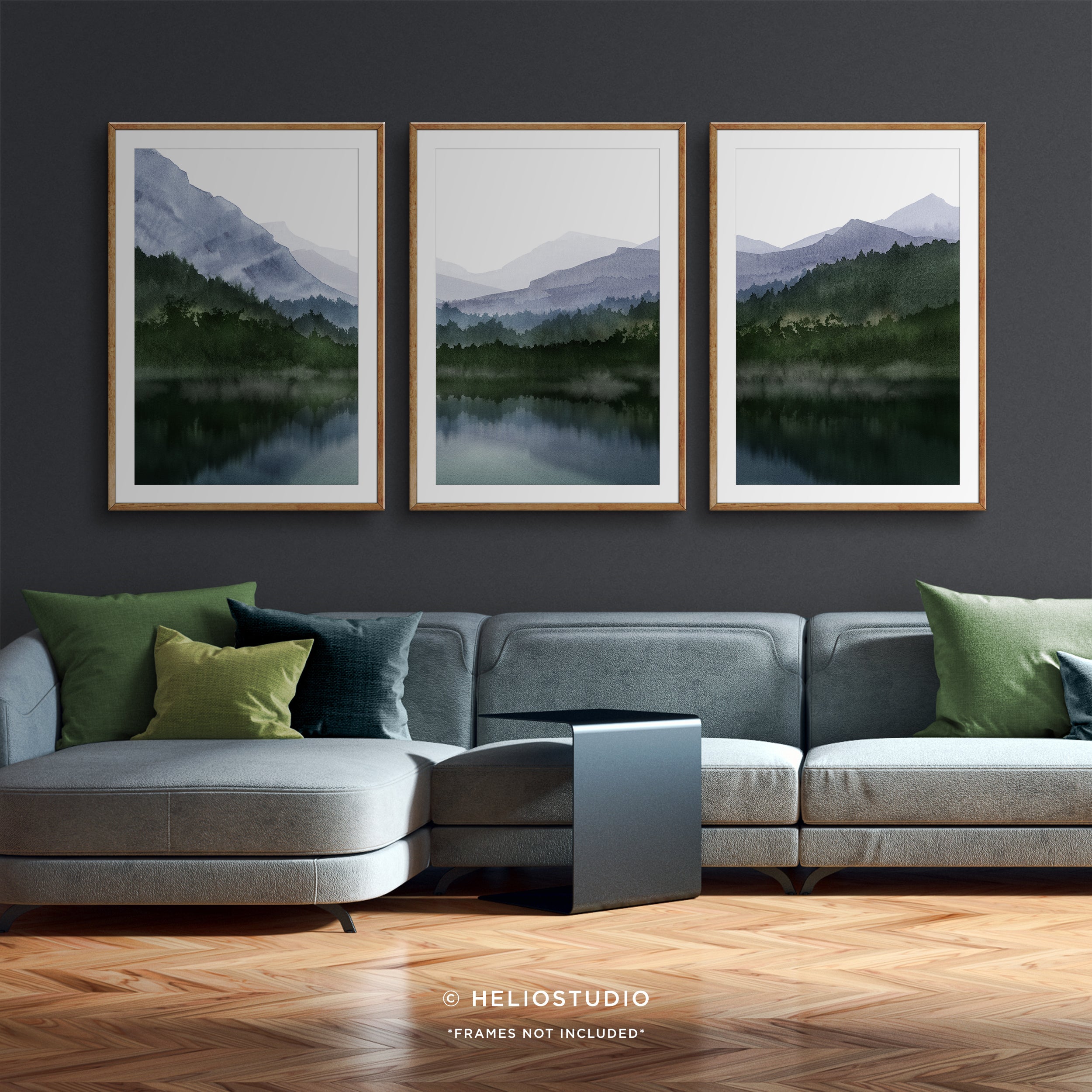 Mountain Lake Reflection – Three Piece Art Print