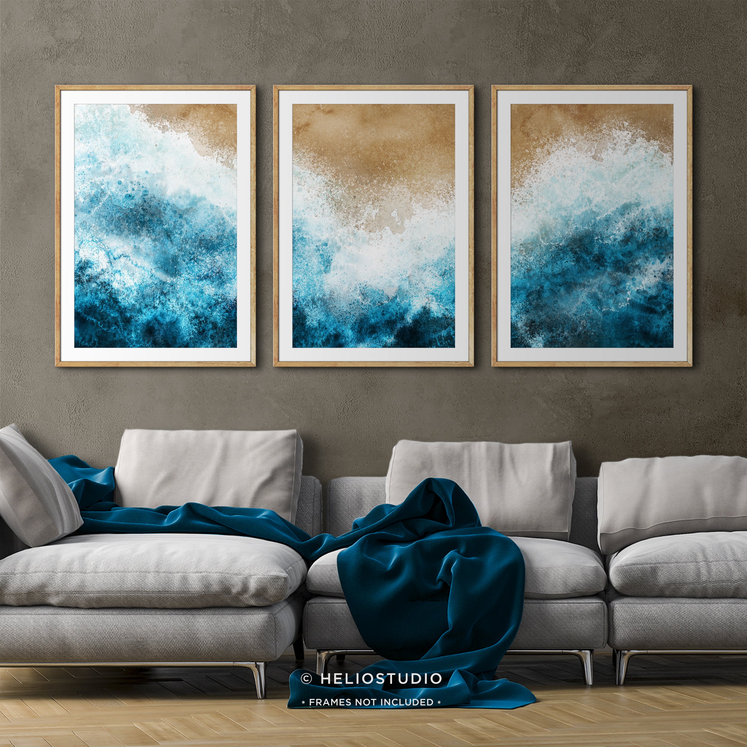 Birds Eye Beach Wave – Three Piece Art Print