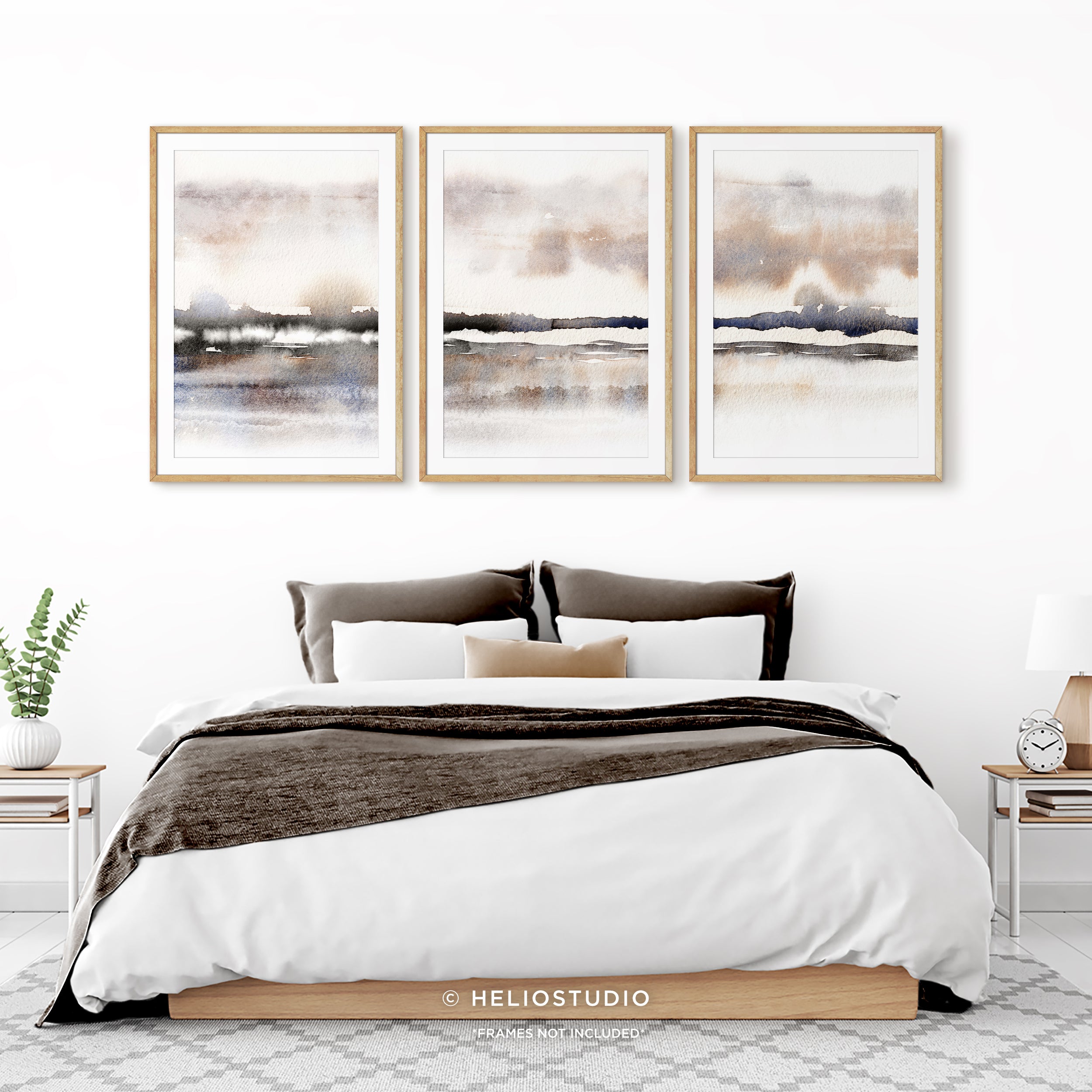Abstract Winter Savannah – Three Piece Wall Art