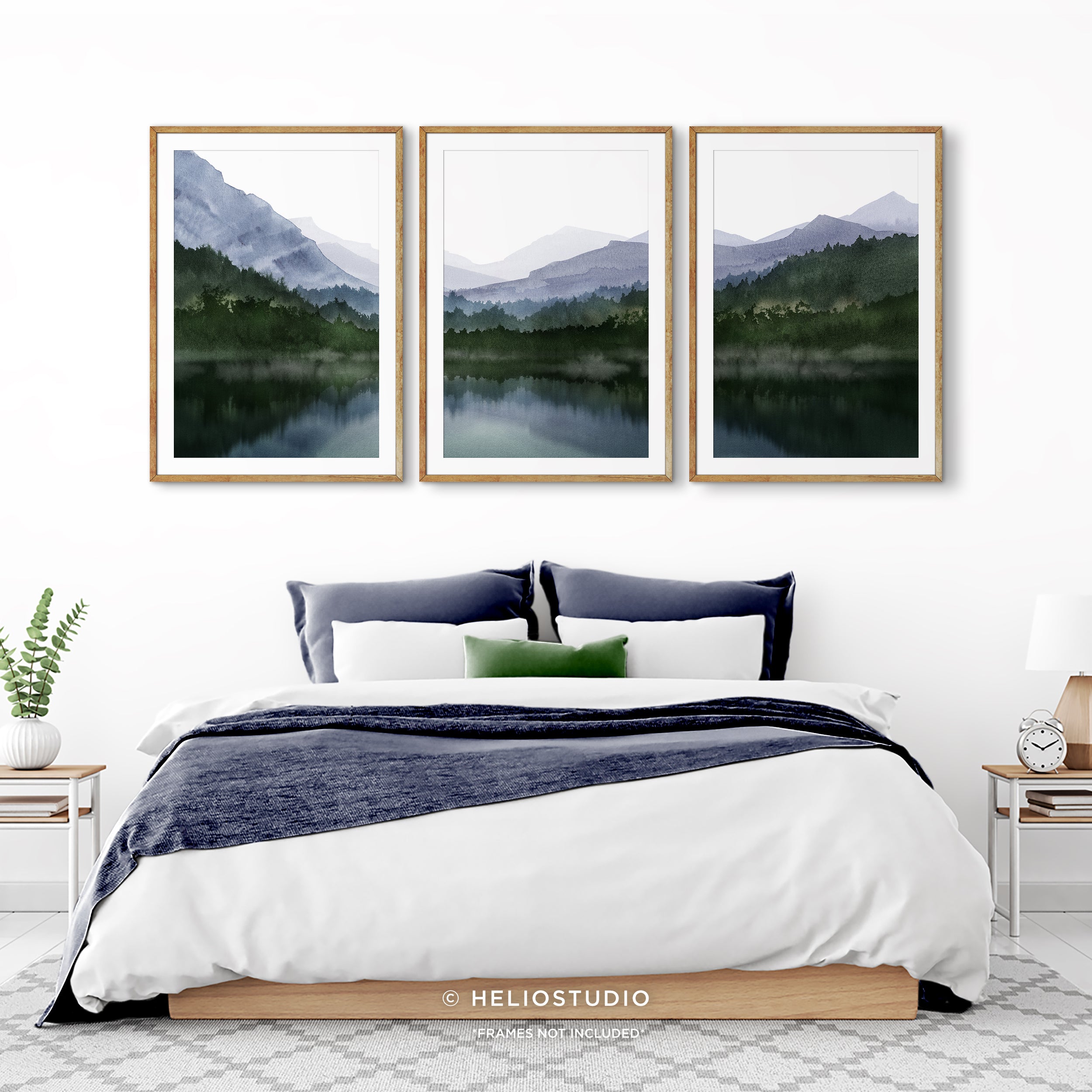 Mountain Lake Reflection – Three Piece Art Print