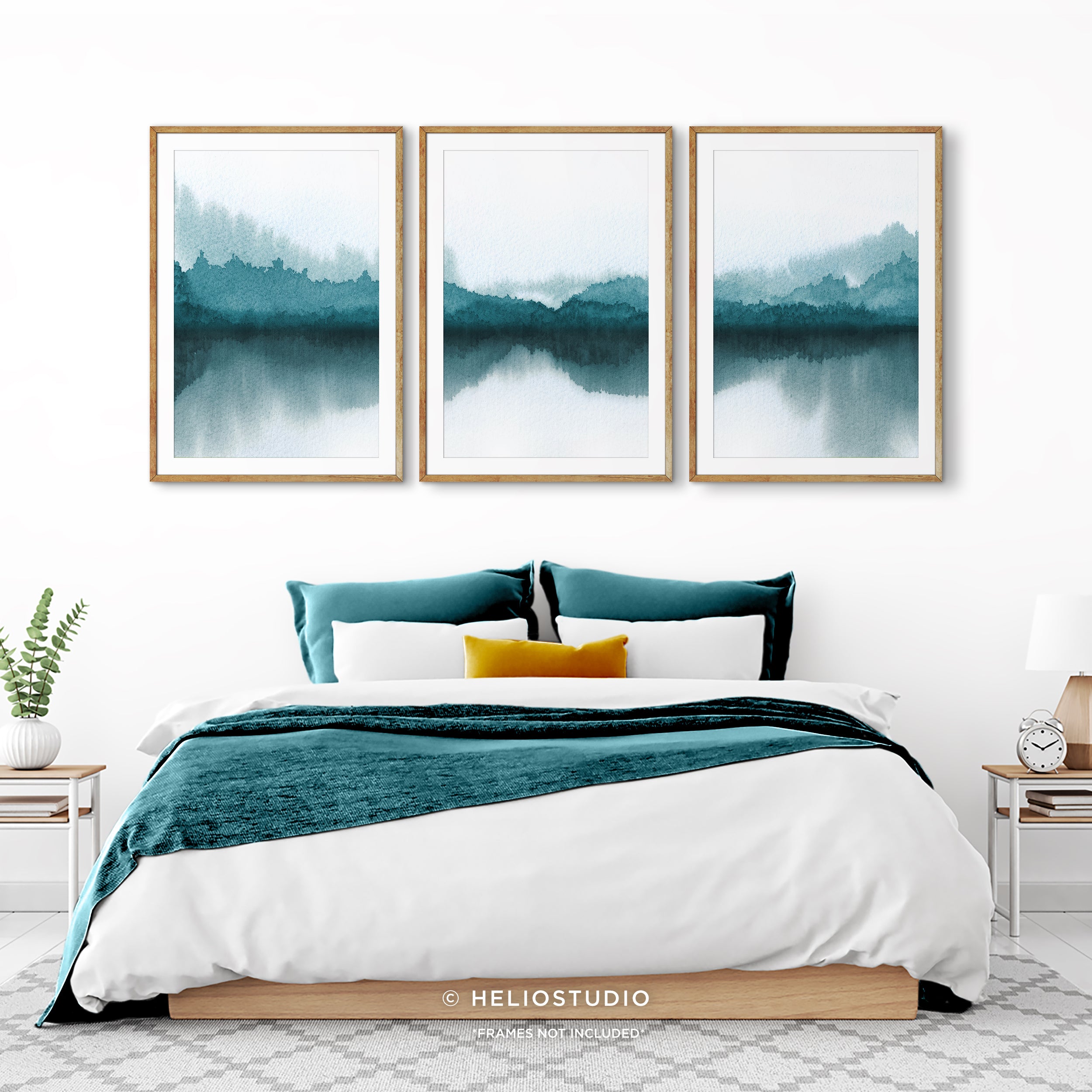 Forest Lake in Blue – Three Piece Art Print