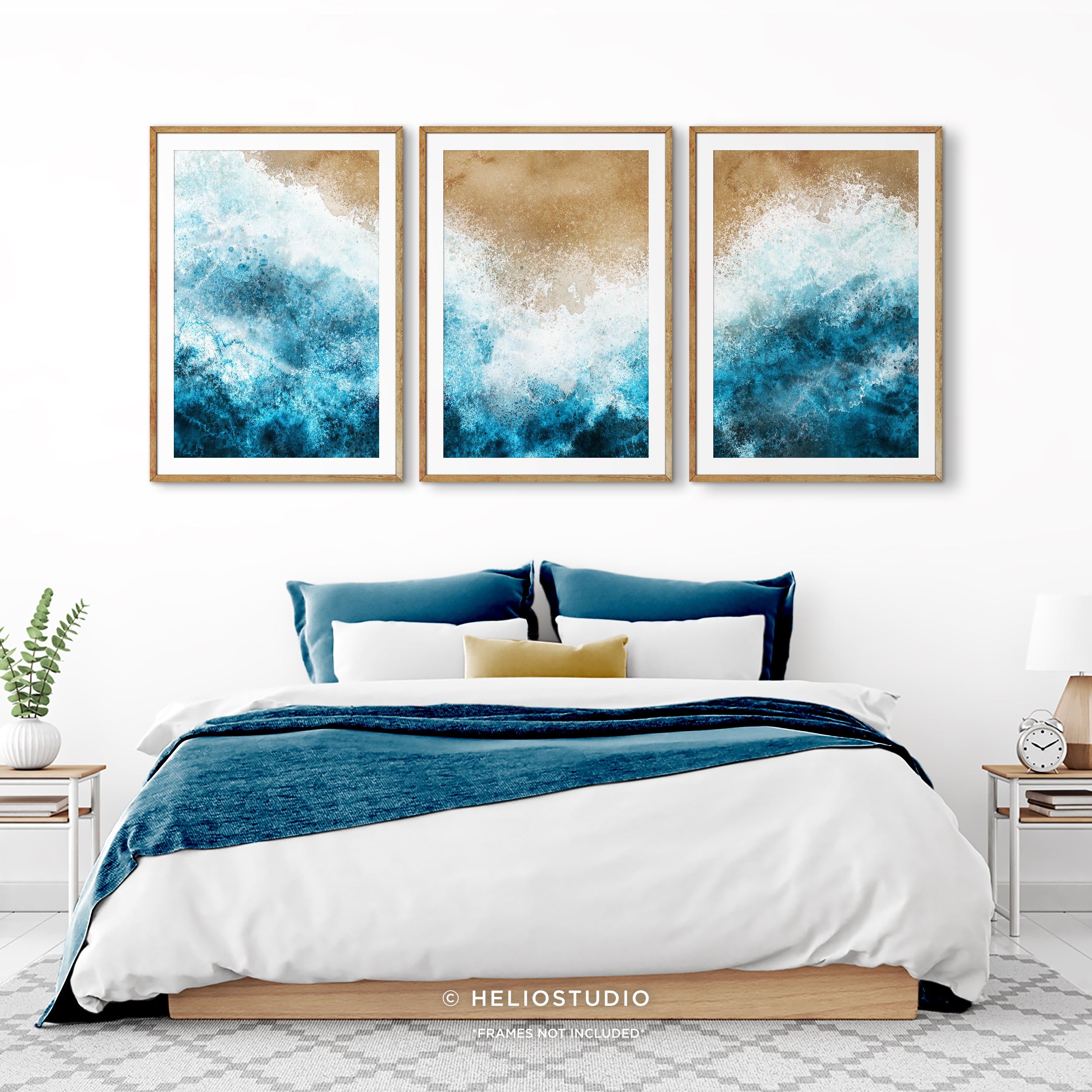 Birds Eye Beach Wave – Three Piece Art Print