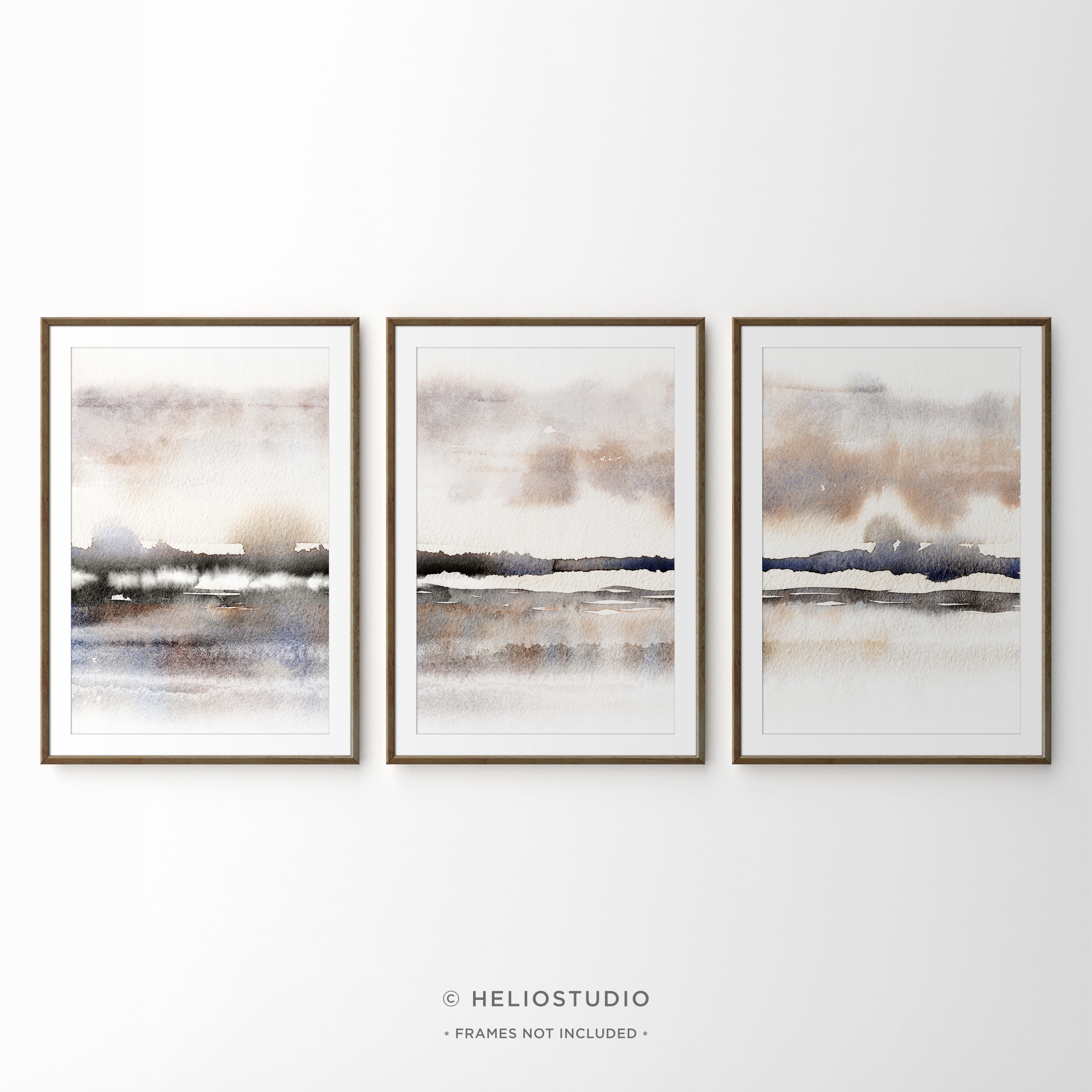 Abstract Winter Savannah – Three Piece Wall Art