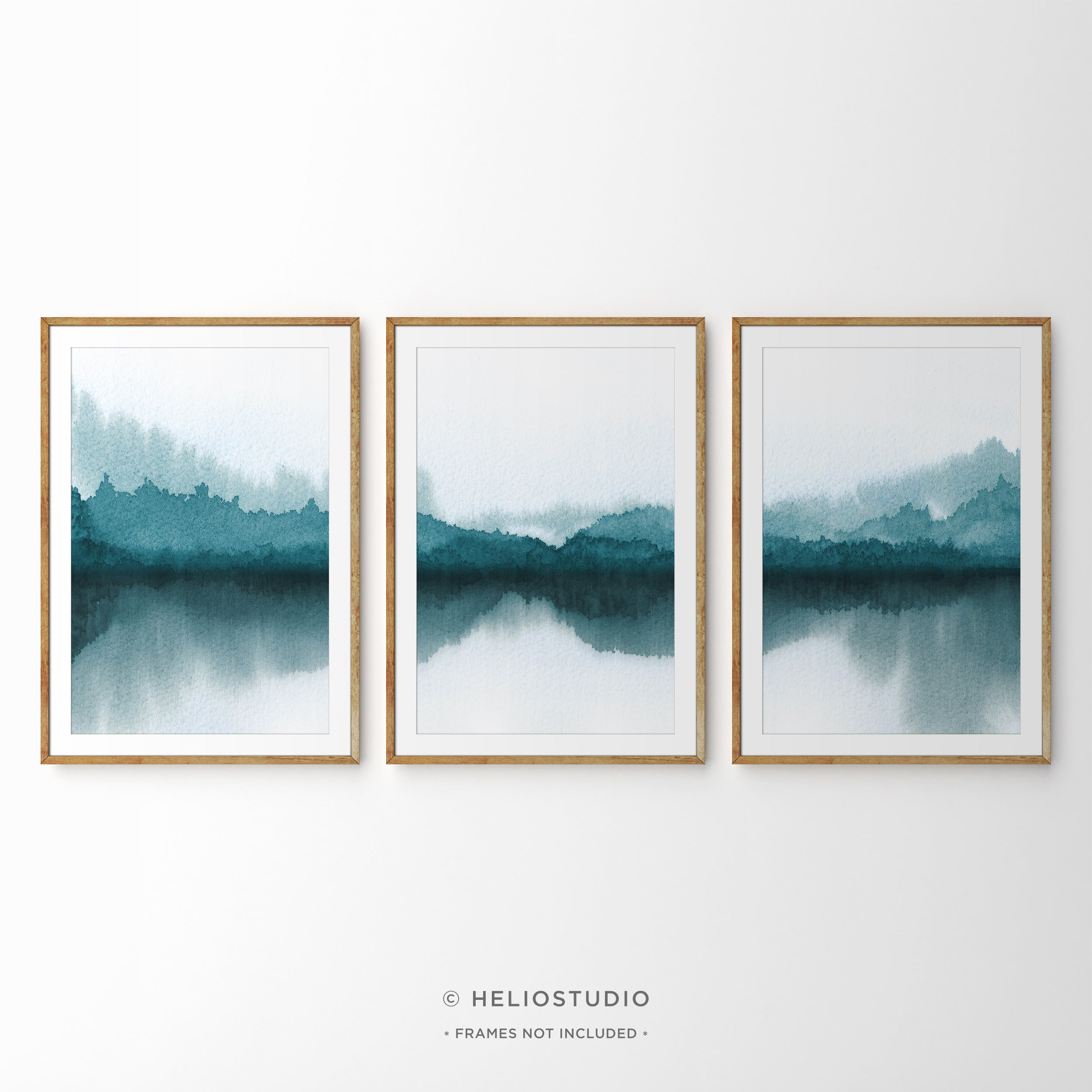 Forest Lake in Blue – Three Piece Art Print