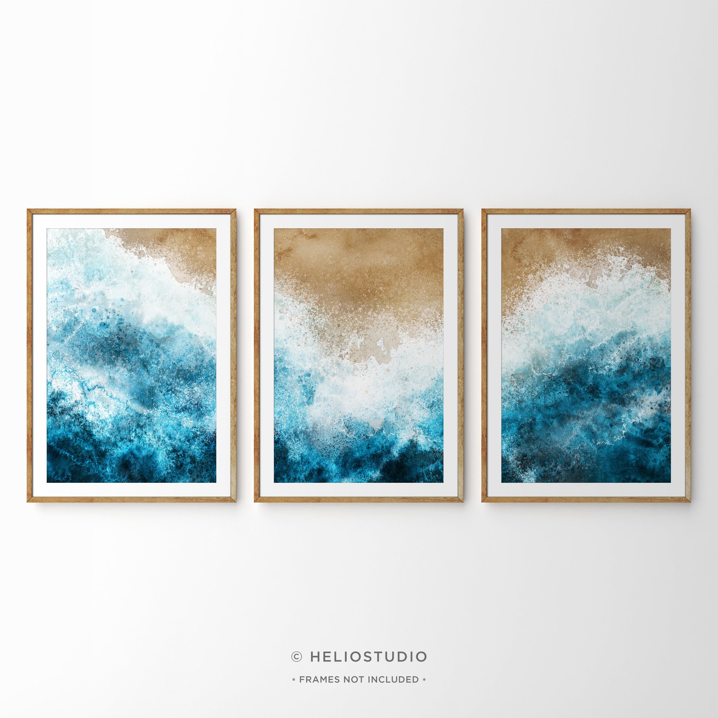Birds Eye Beach Wave – Three Piece Art Print