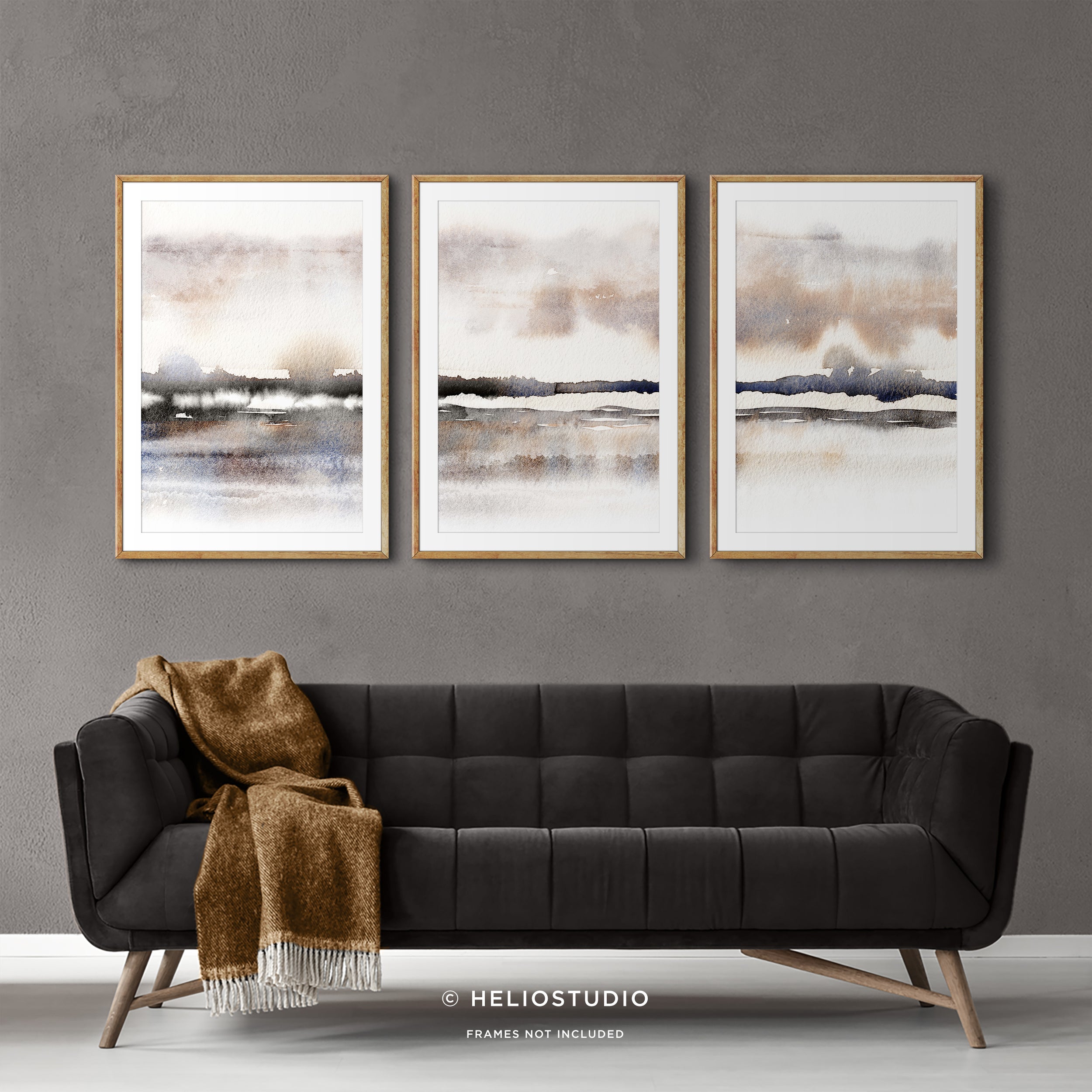 Abstract Winter Savannah – Three Piece Wall Art