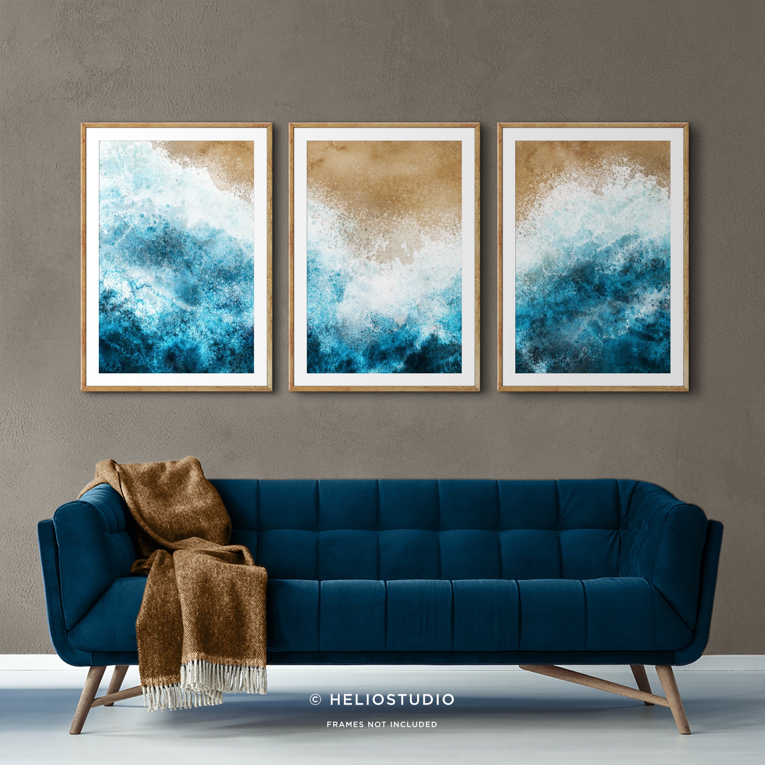 Birds Eye Beach Wave – Three Piece Art Print