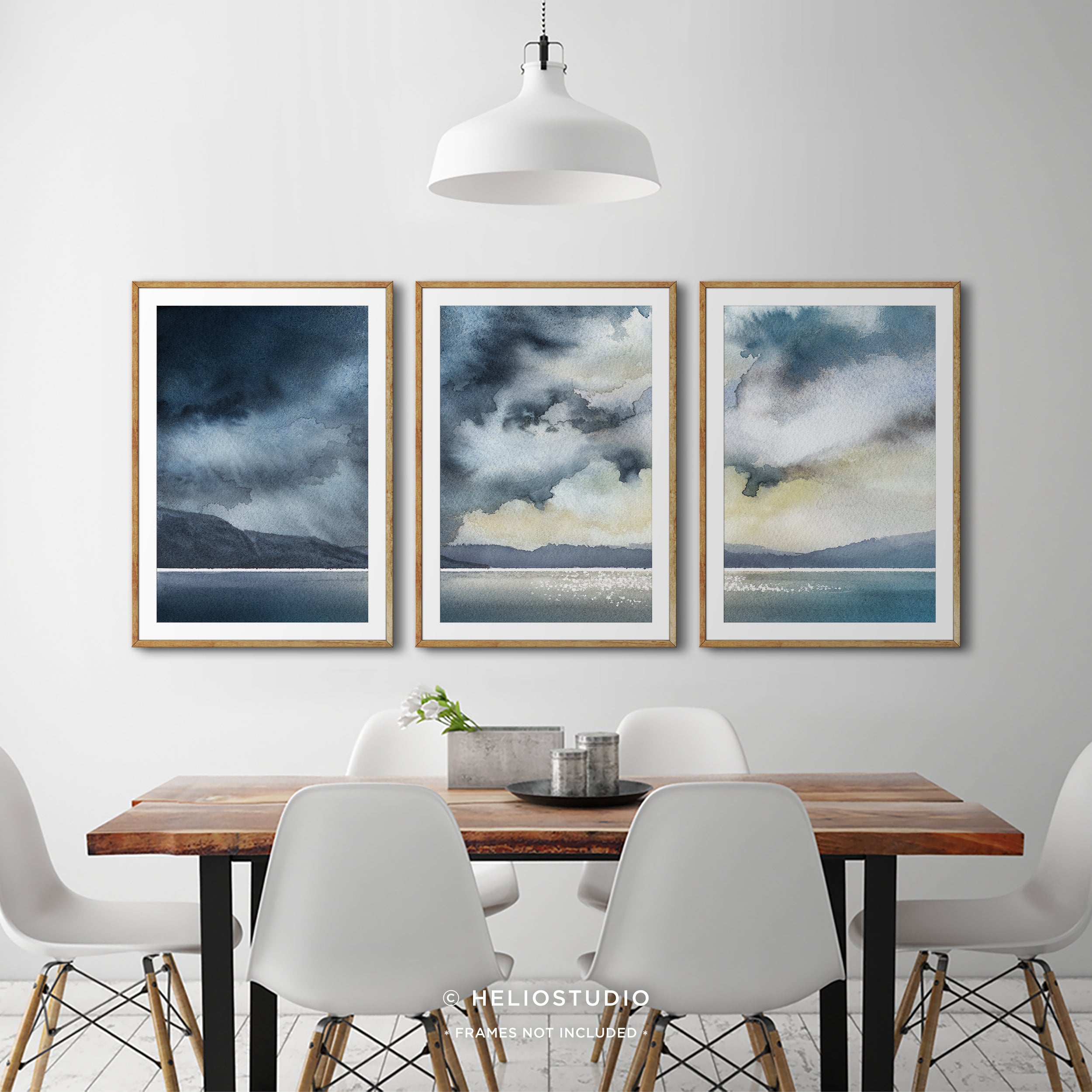 Stormy Coastal Cloudscape – Three Piece Wall Art