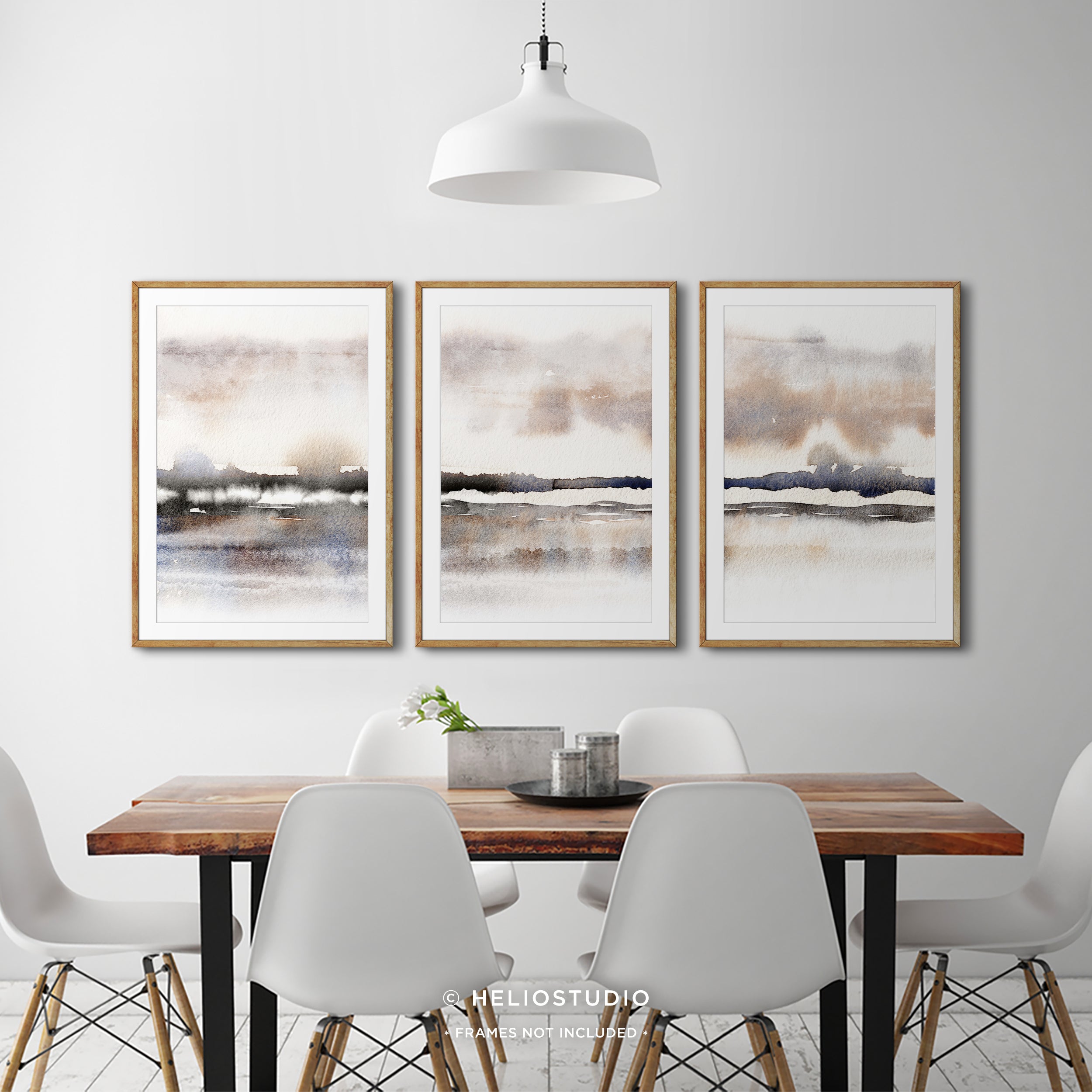 Abstract Winter Savannah – Three Piece Wall Art