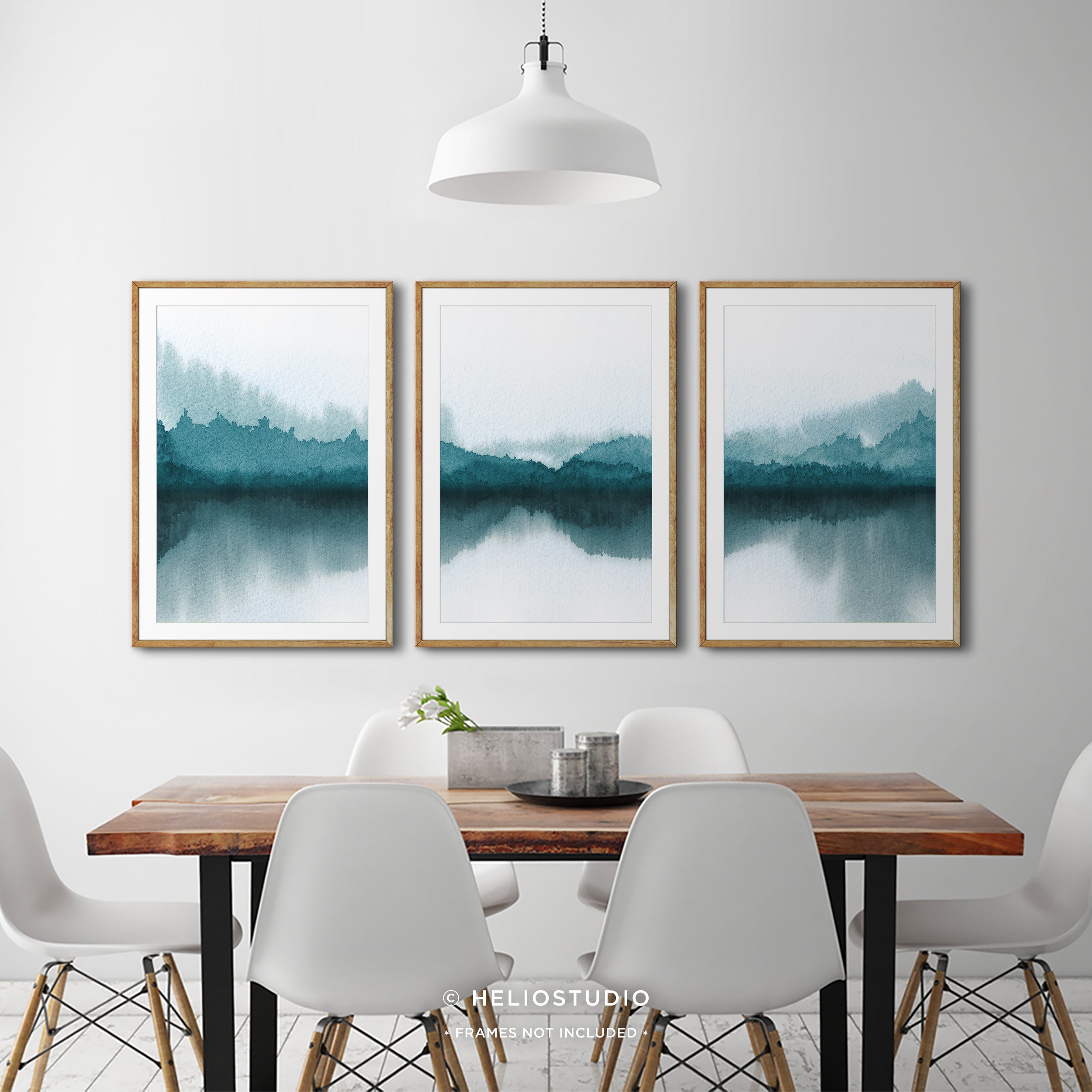 Forest Lake in Blue – Three Piece Art Print