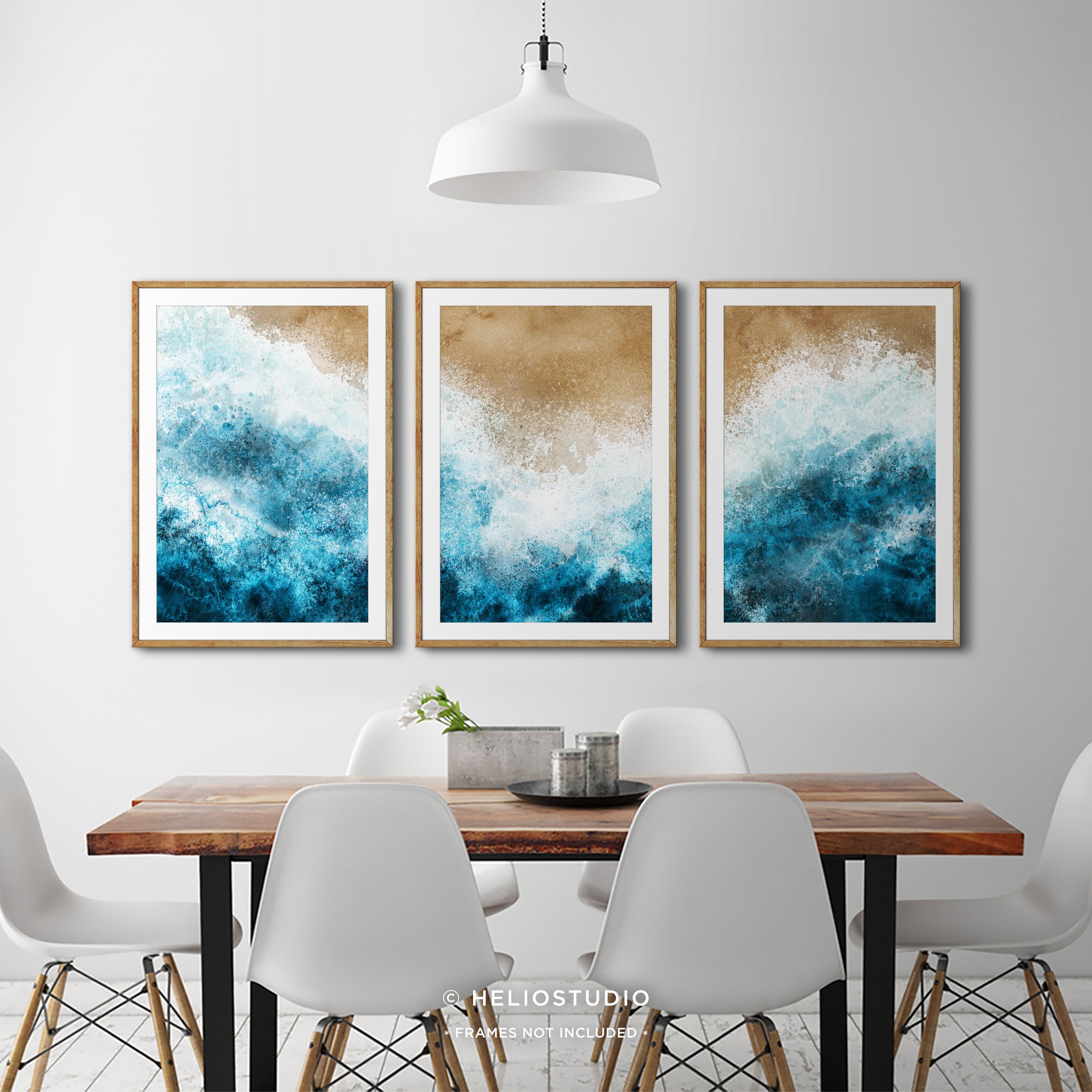 Birds Eye Beach Wave – Three Piece Art Print