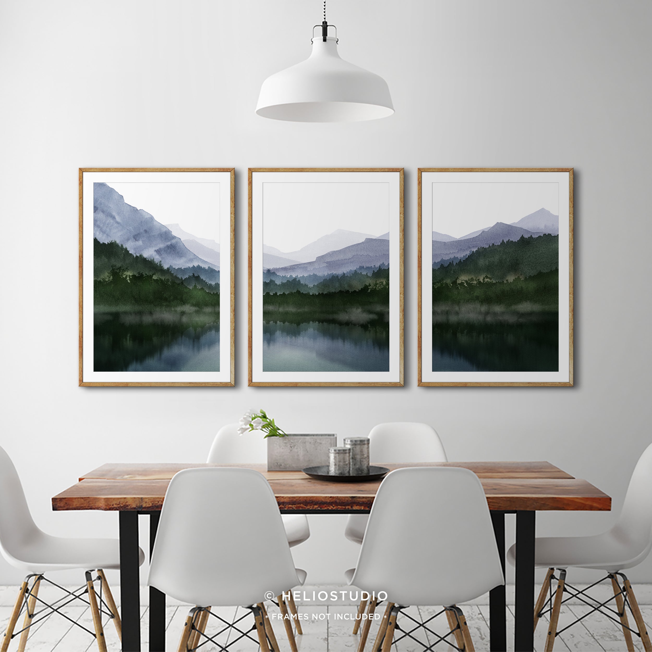 Mountain Lake Reflection – Three Piece Art Print