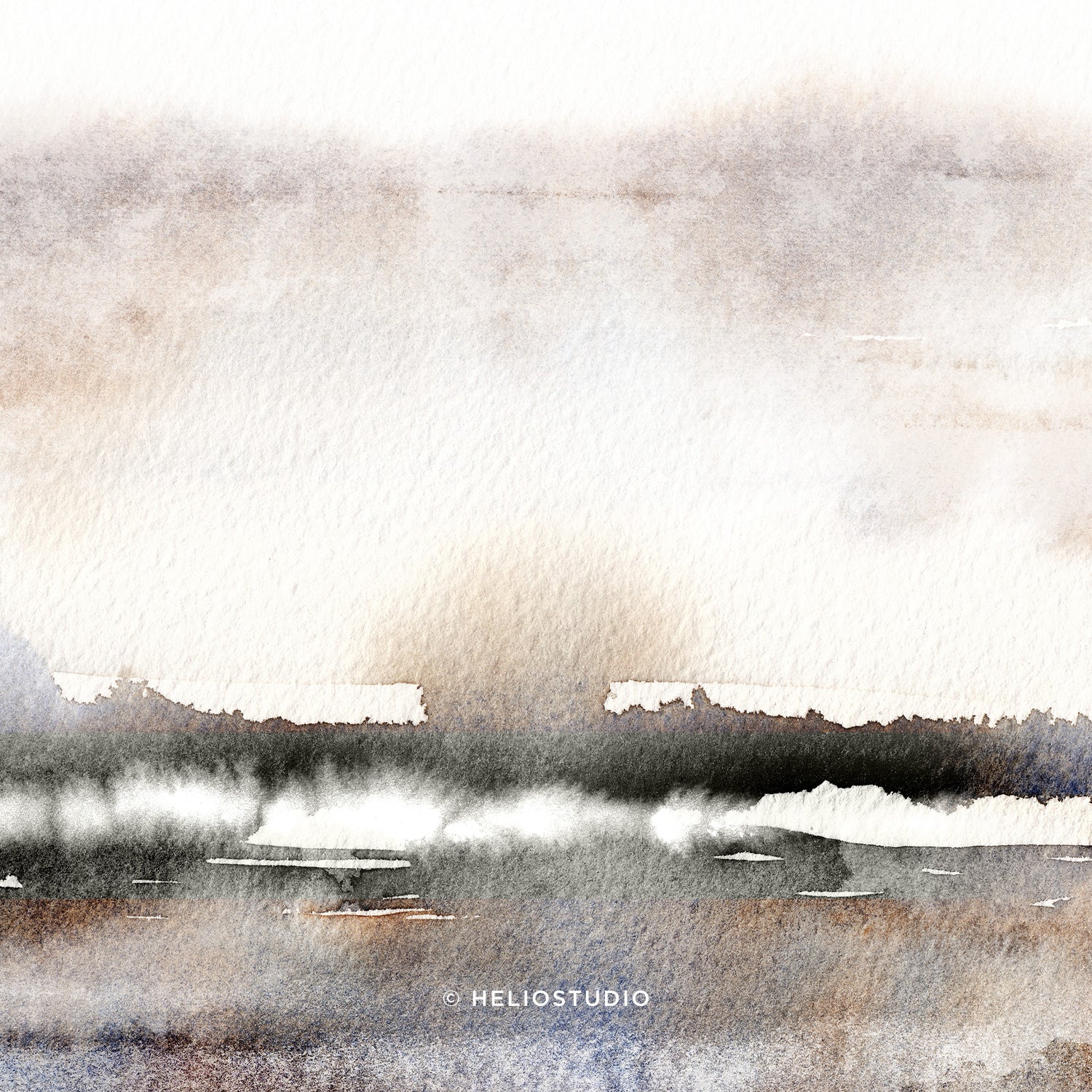 Abstract Winter Savannah – Two Piece Art Print