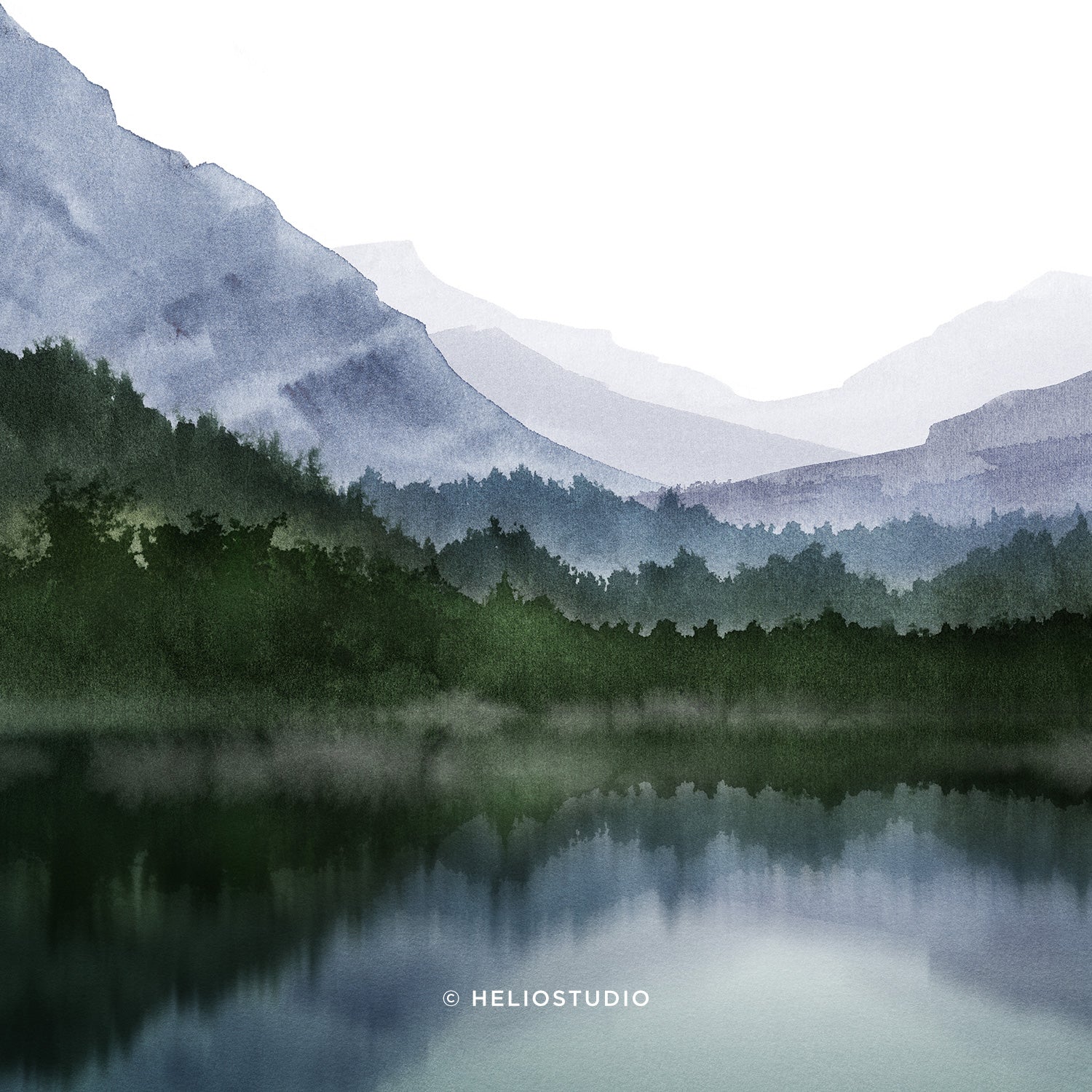 Mountain Lake Reflection – Art Print