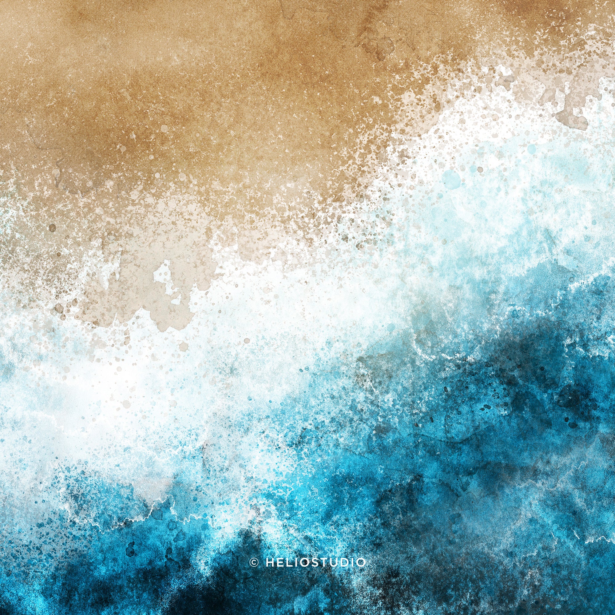 Birds Eye Beach Wave – Panoramic Art Print