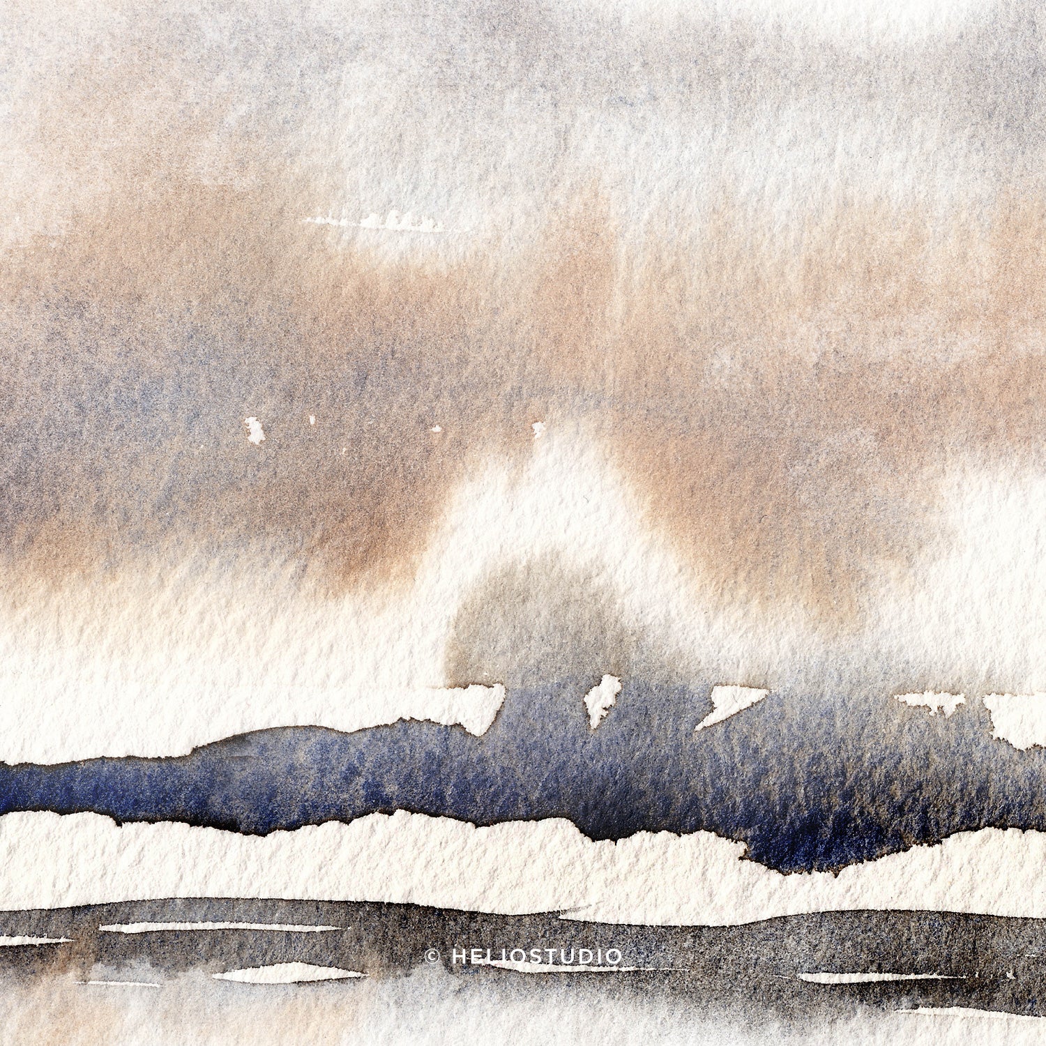 Abstract Winter Savannah – Three Piece Wall Art