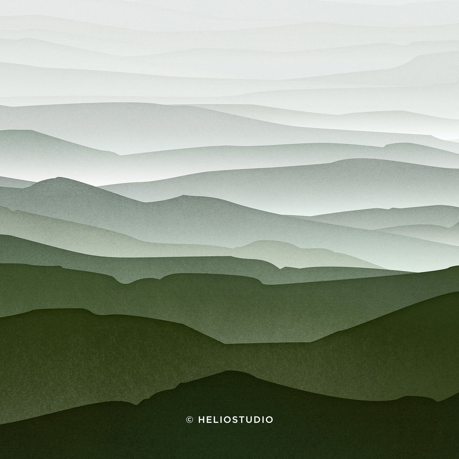 Moss Green Valley – Panoramic Art Print