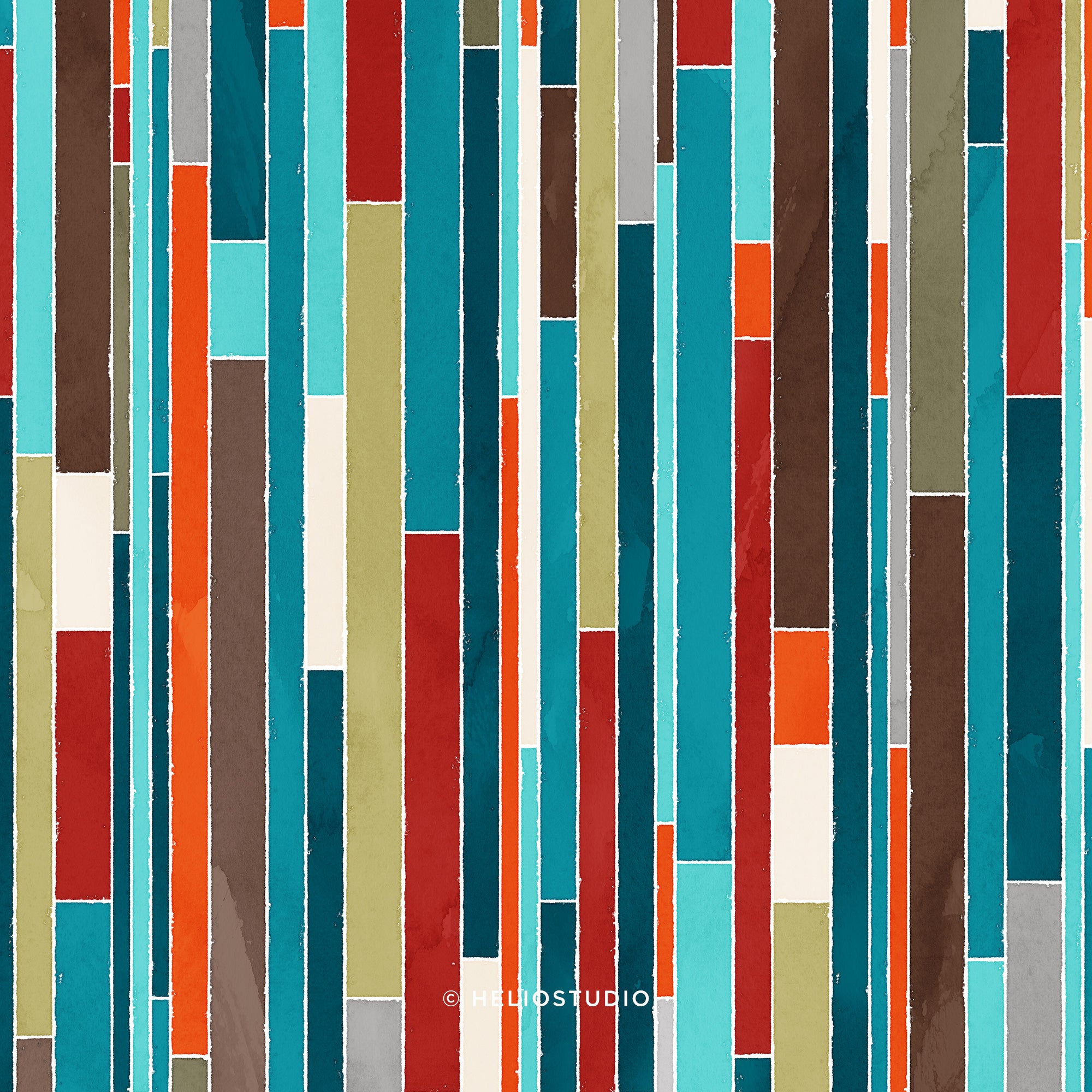 Colourful Contemporary Abstract – Panoramic Art Print