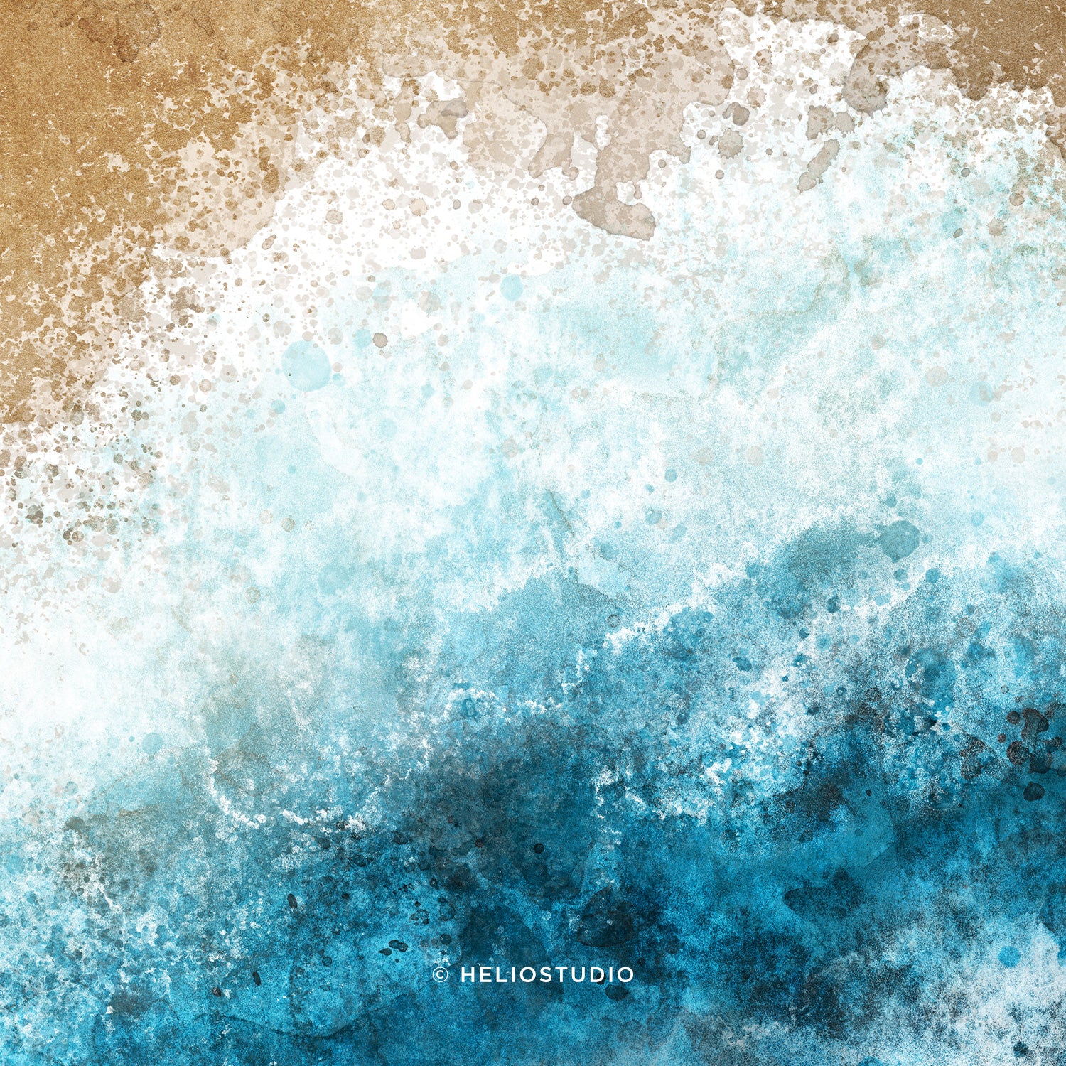 Birds Eye Beach Wave – Three Piece Art Print