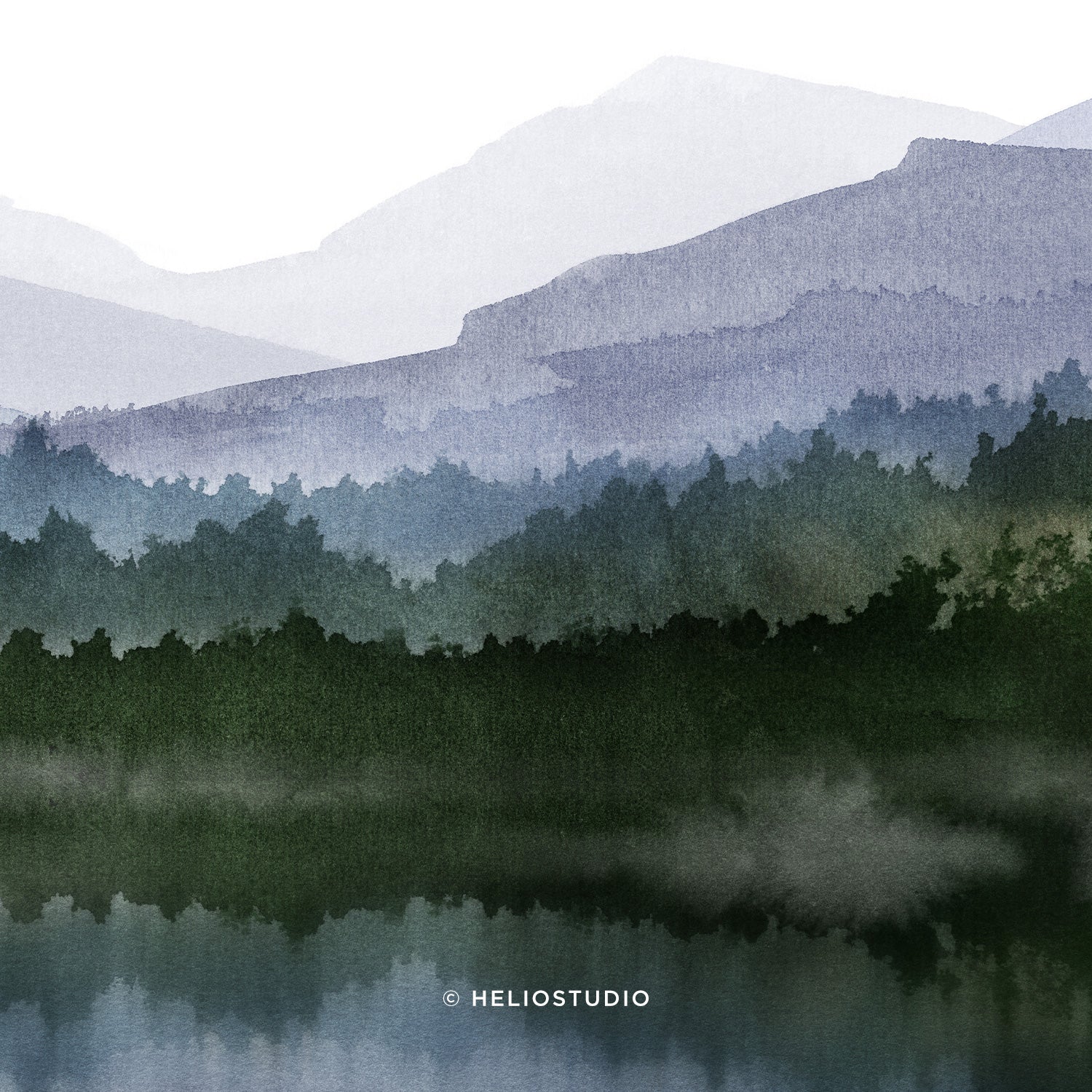 Mountain Lake Reflection – Three Piece Art Print