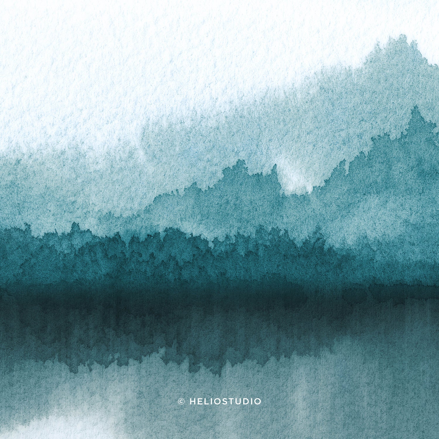 Forest Lake in Blue – Three Piece Art Print