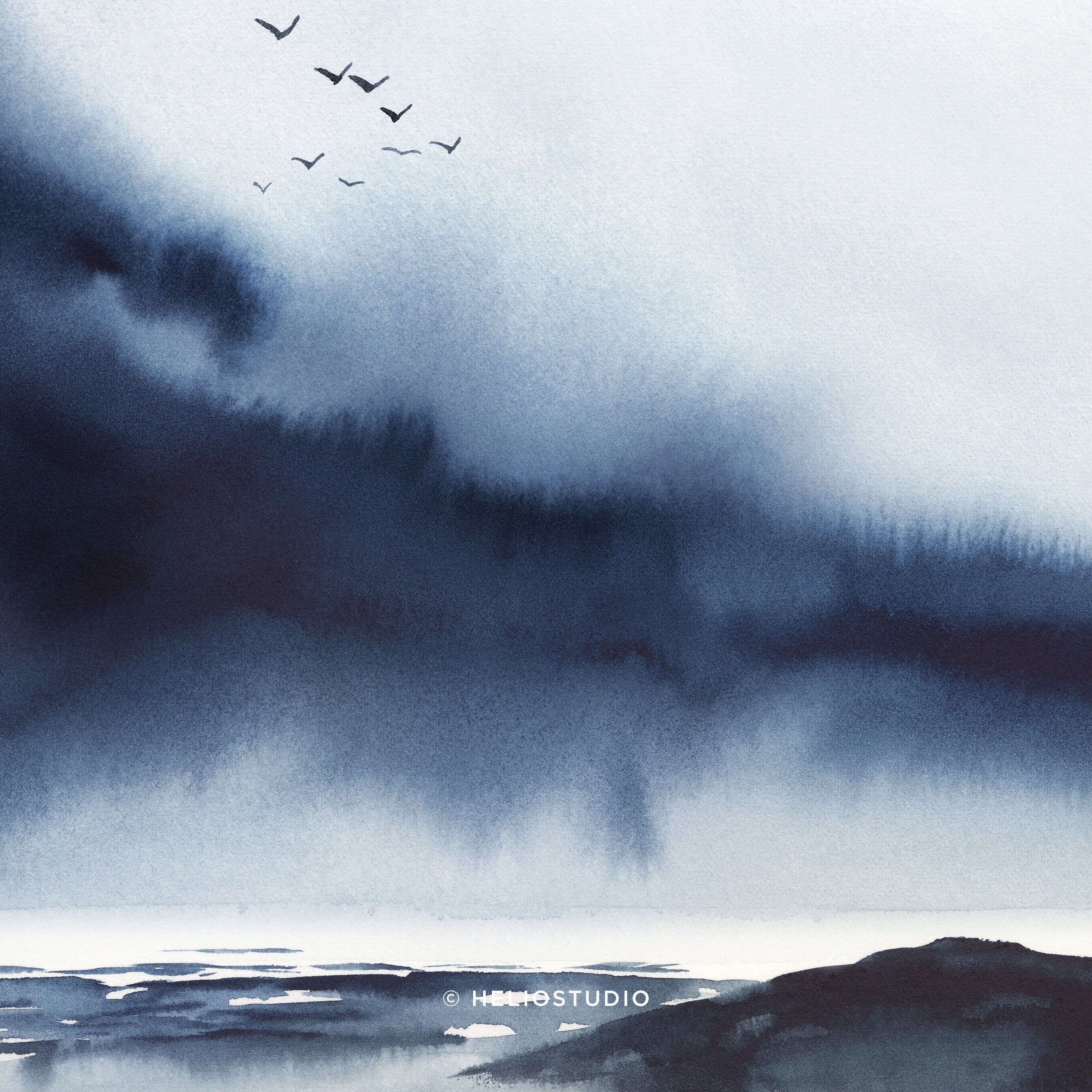 Stormy Beach – Art Print