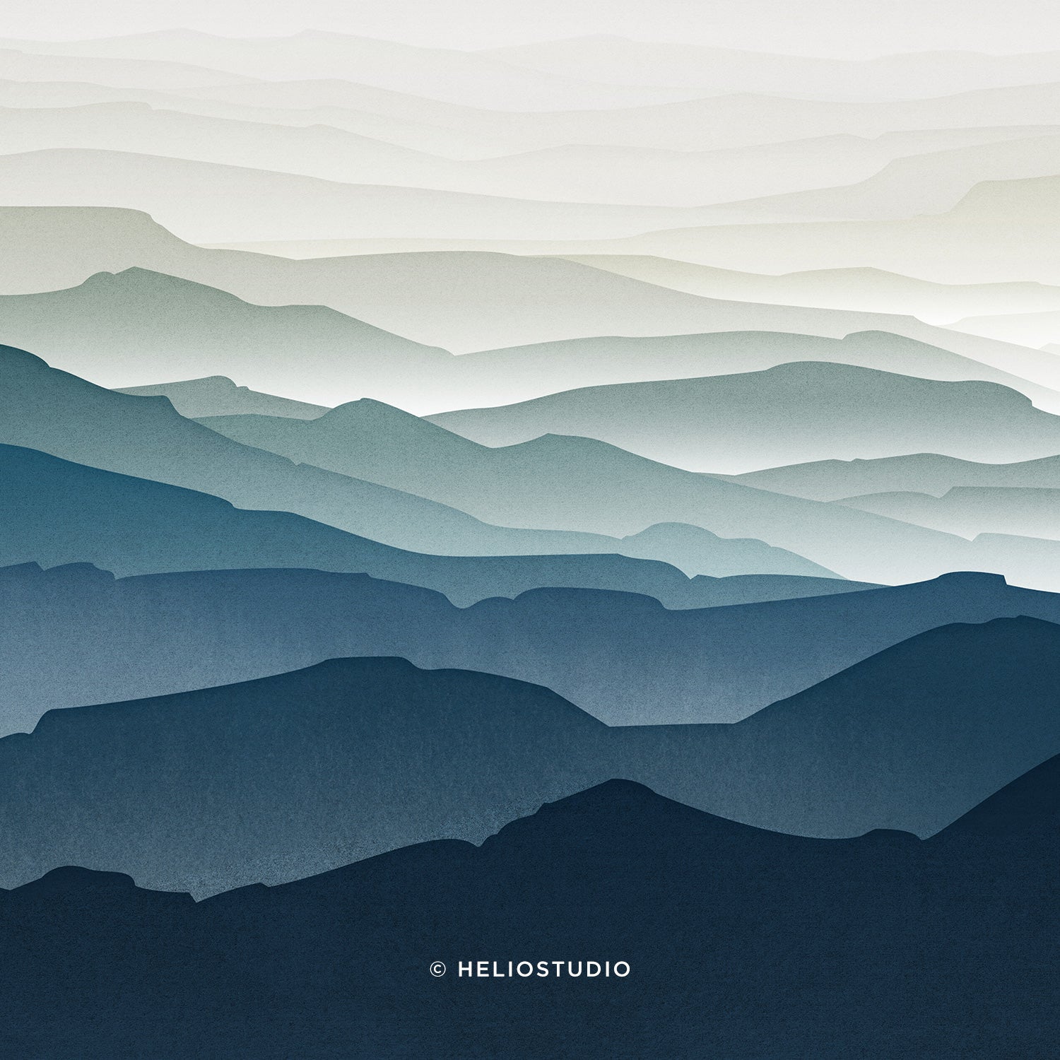 MidCentury Blue Mountain – Art Print