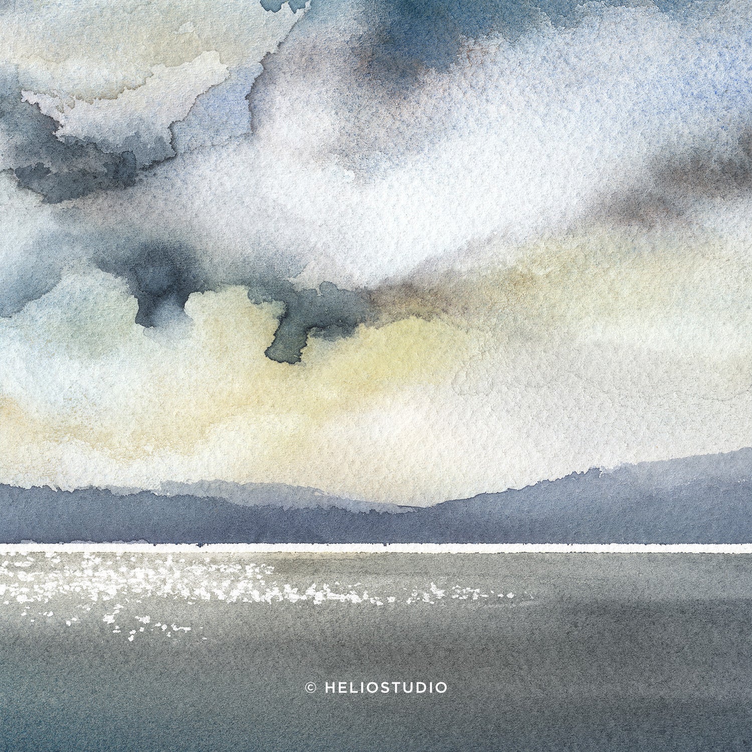 Stormy Coastal Cloudscape – Two Piece Wall Art