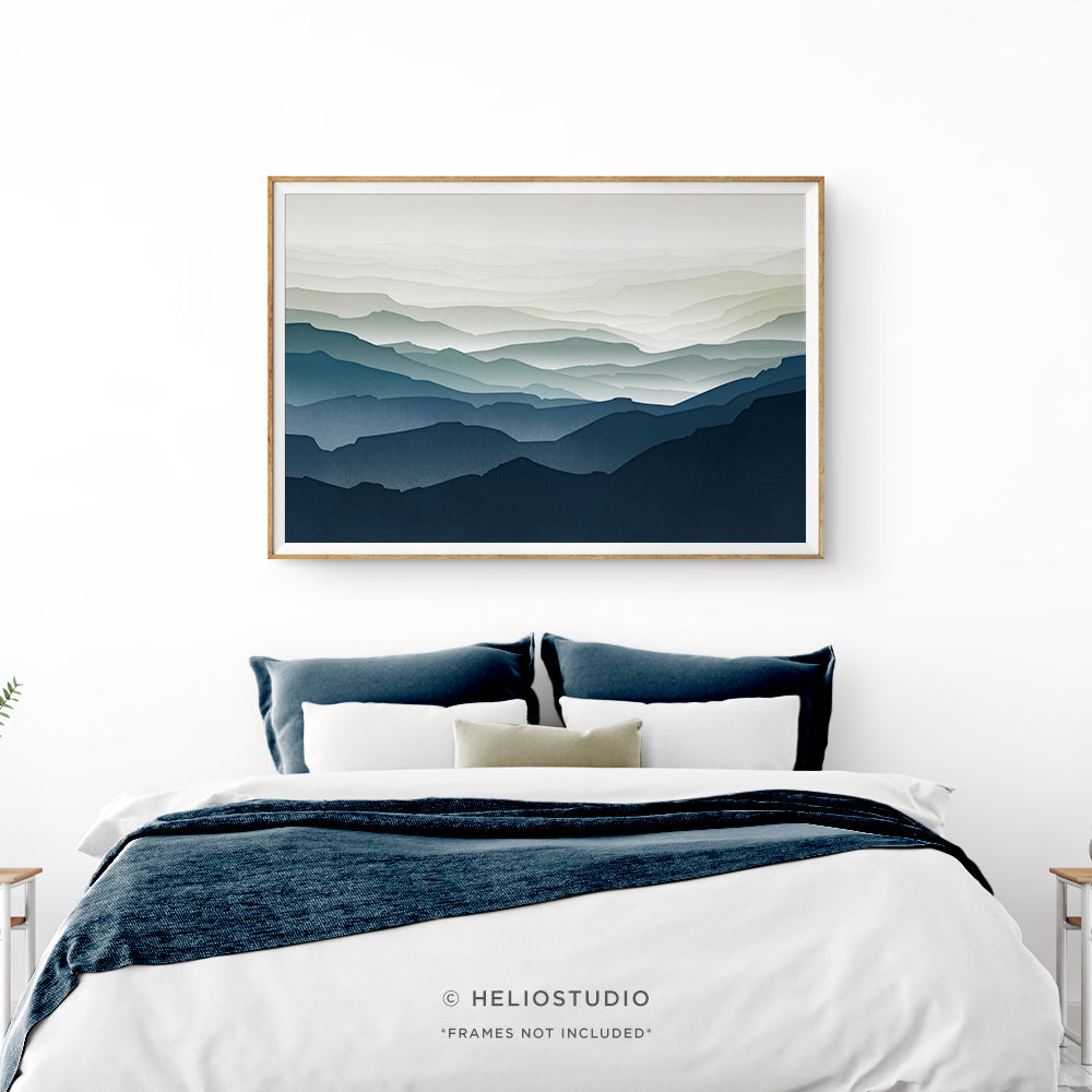 MidCentury Blue Mountain – Art Print