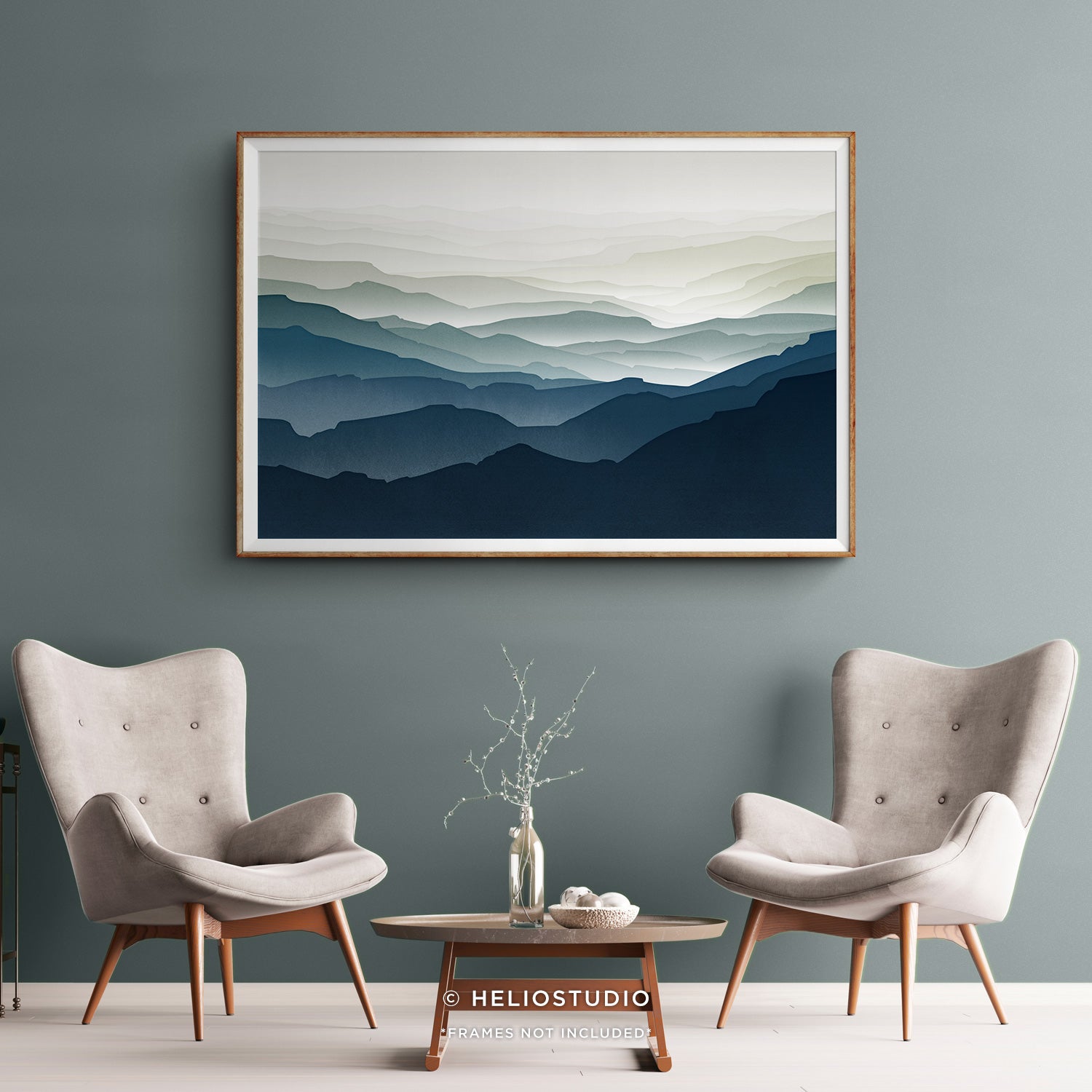 MidCentury Blue Mountain – Art Print