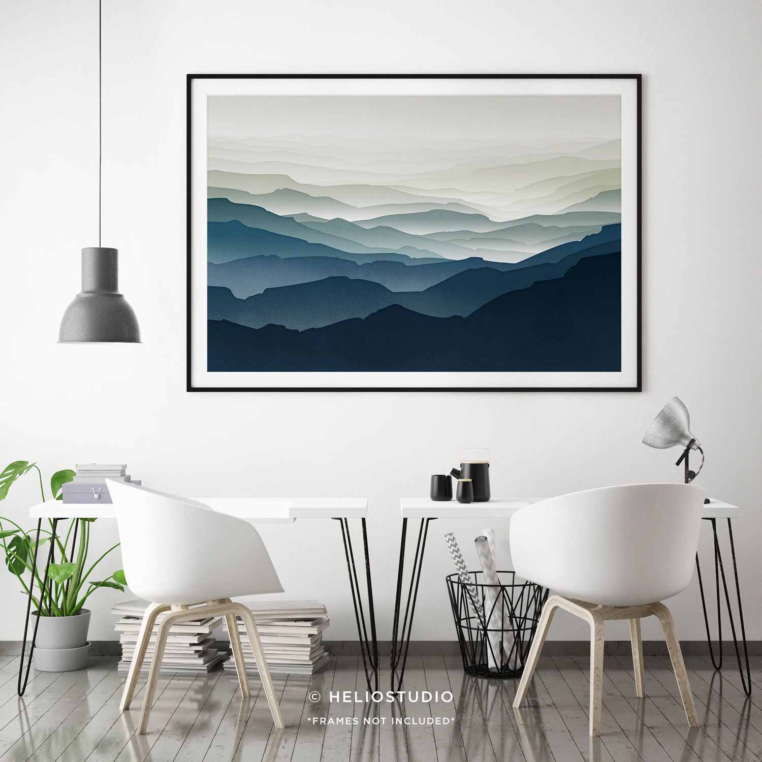 MidCentury Blue Mountain – Art Print