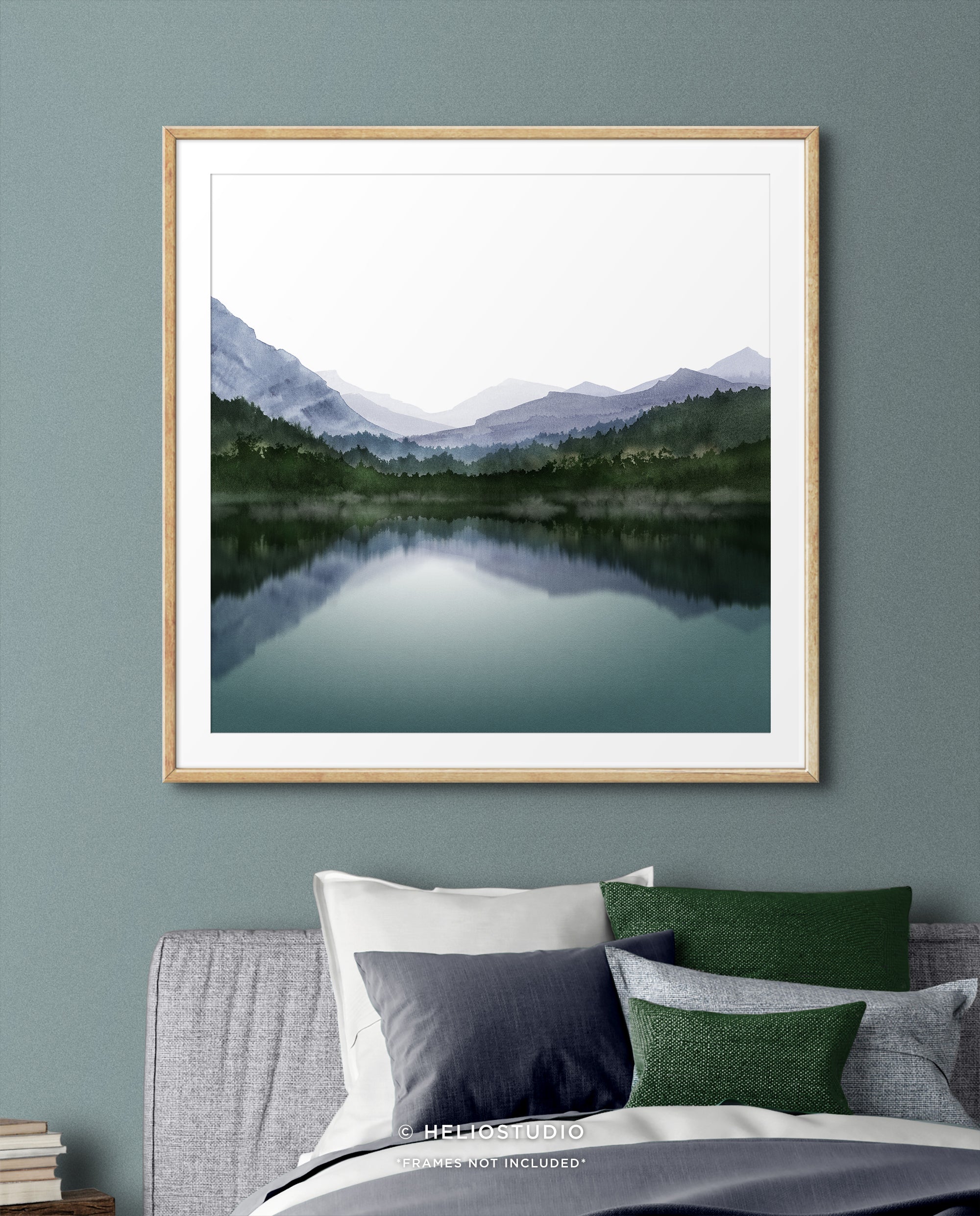 Mountain Lake Reflection – Square Art Print